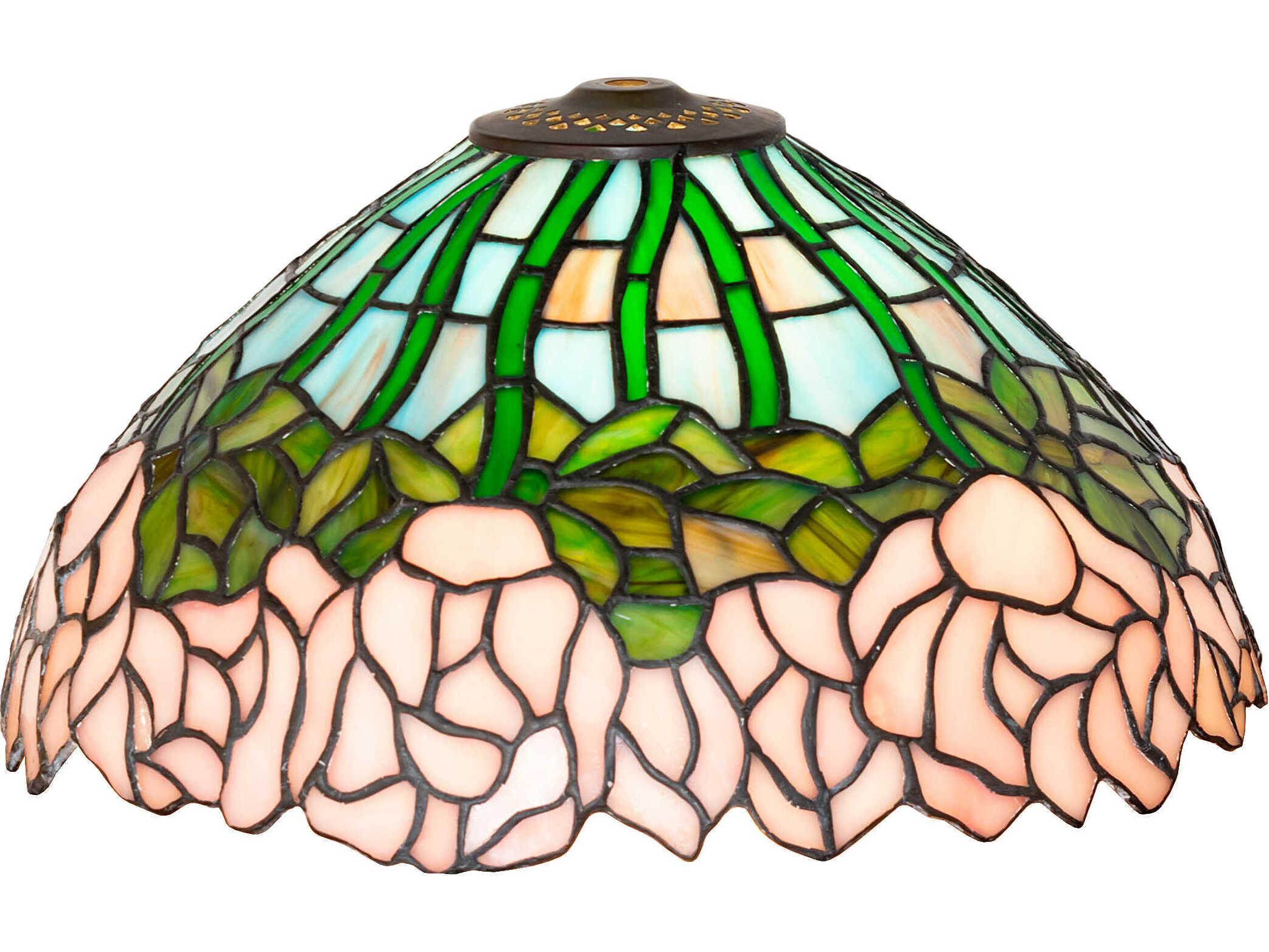 Meyda Tiffany Cabbage Rose Stained Glass Shade
