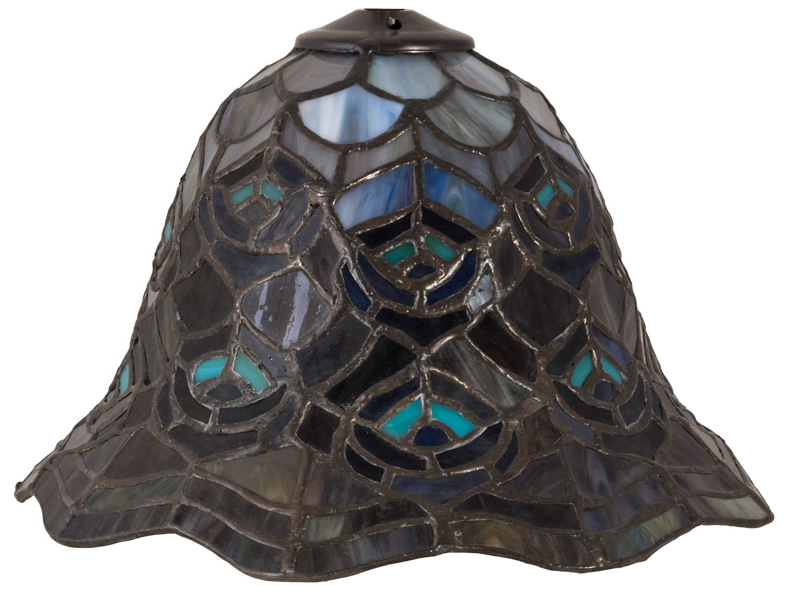 Meyda Tiffany Peacock Feather Amber / Green 8" Shade