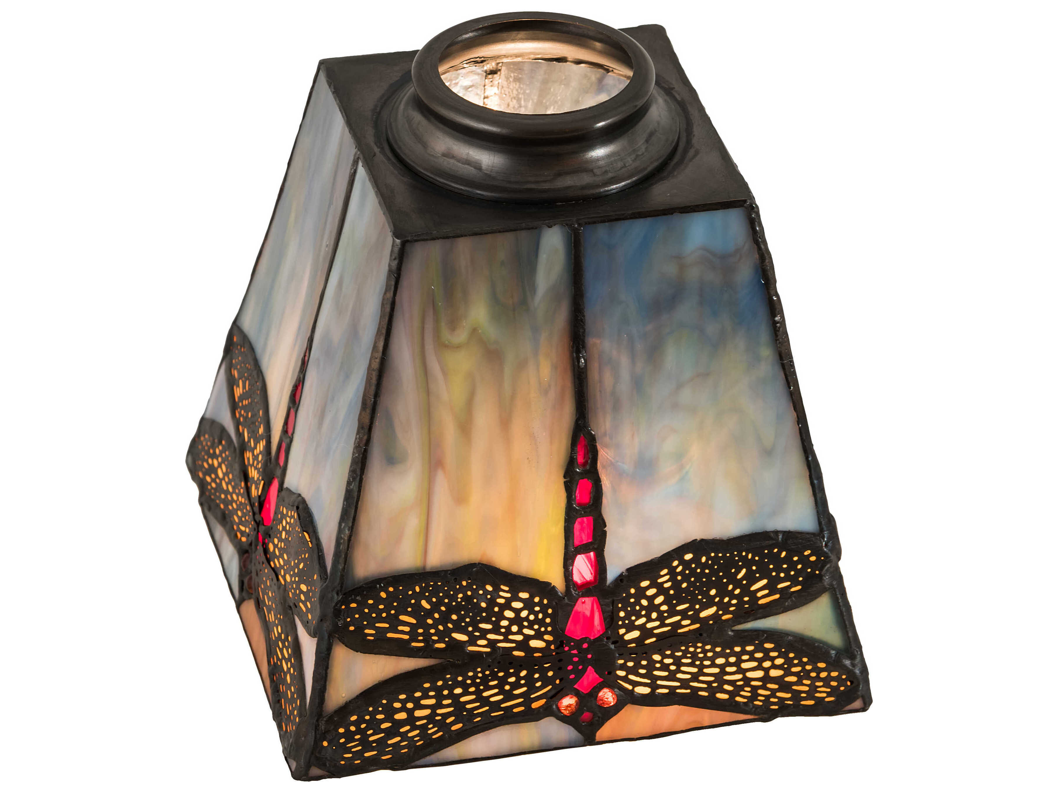 Meyda Blue 7" Prairie Dragonfly Shade