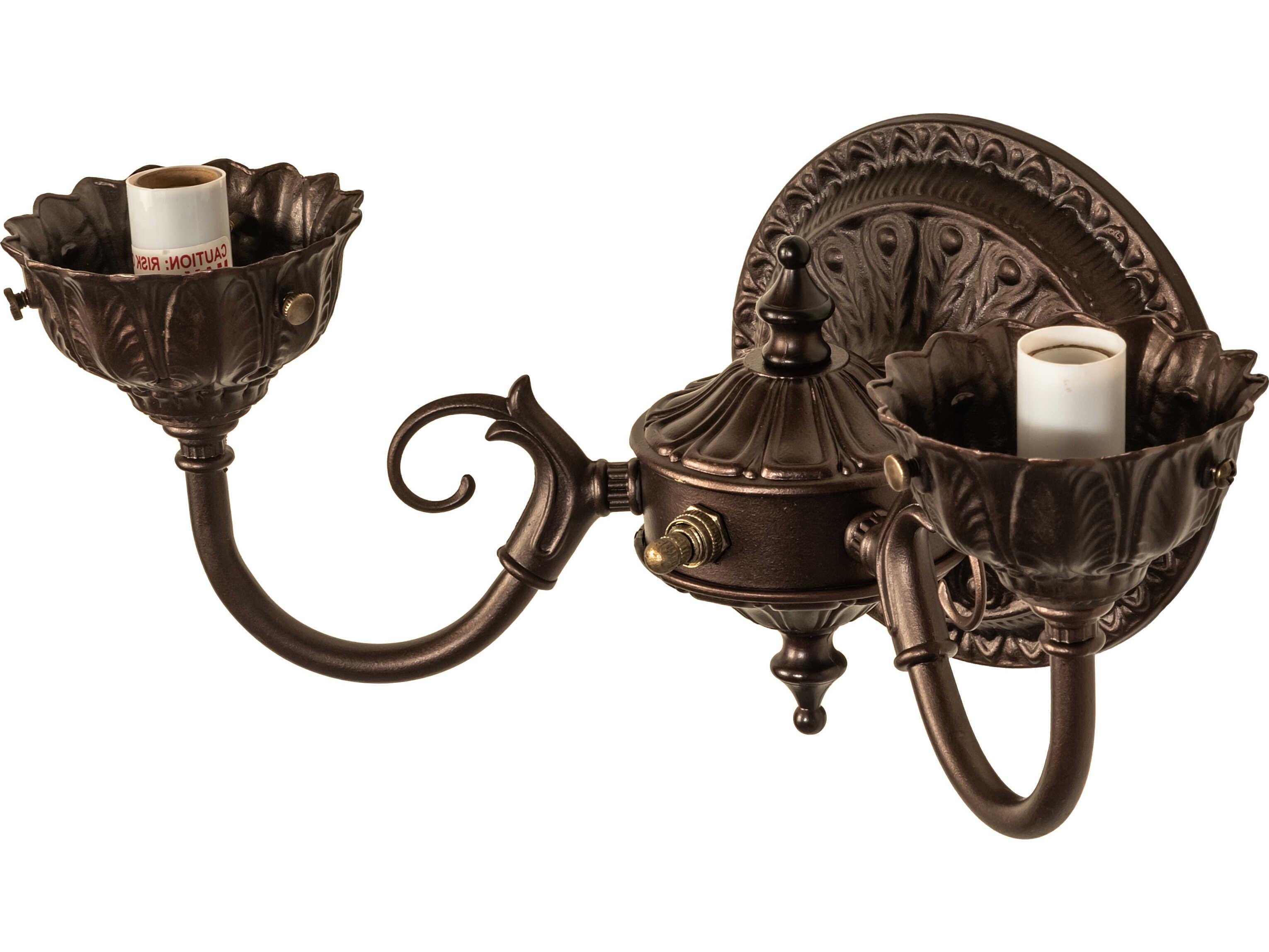 Meyda Tiffany Rosebush 2-Light Bronze Traditional Vanity Light