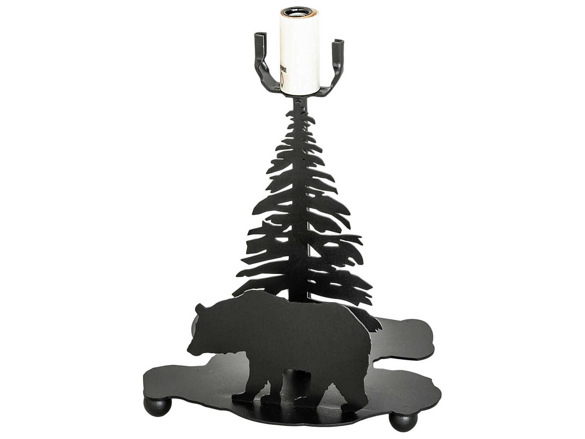 Meyda Lone Bear Black 1 - Light Table Lamp Base