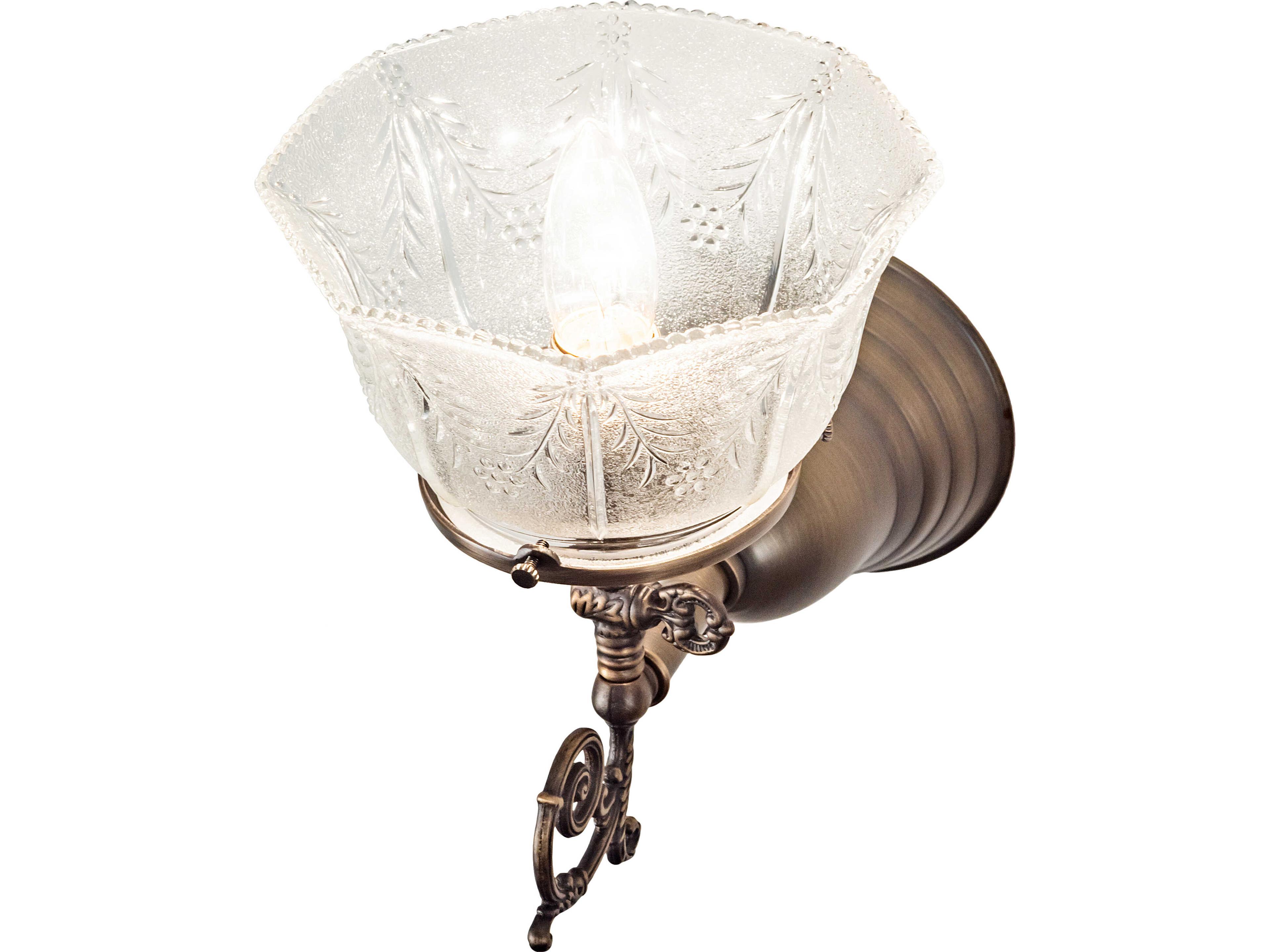 Meyda Revival 1-Light Brass Traditional Wall Sconce