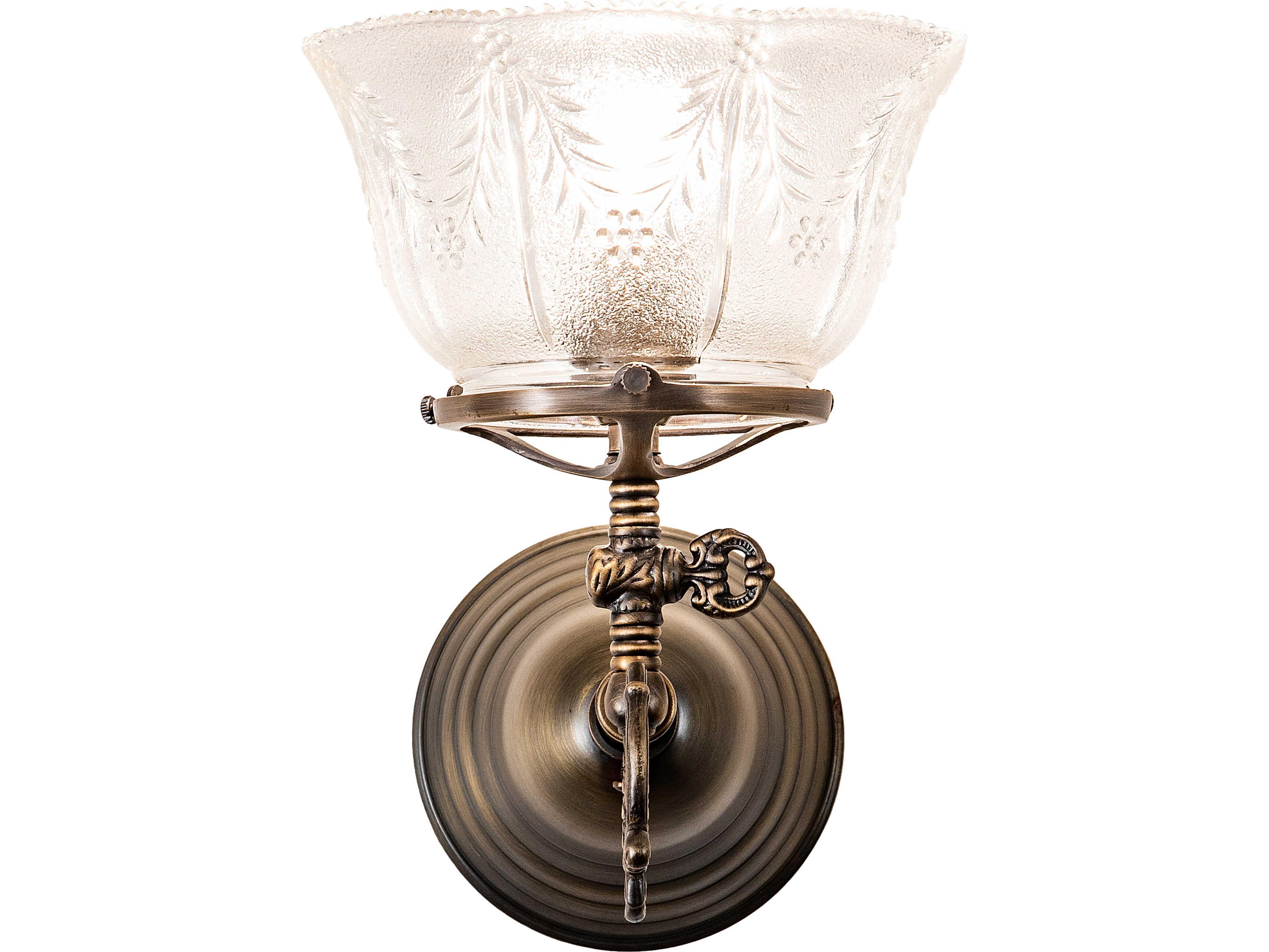 Meyda Revival 1-Light Brass Traditional Wall Sconce