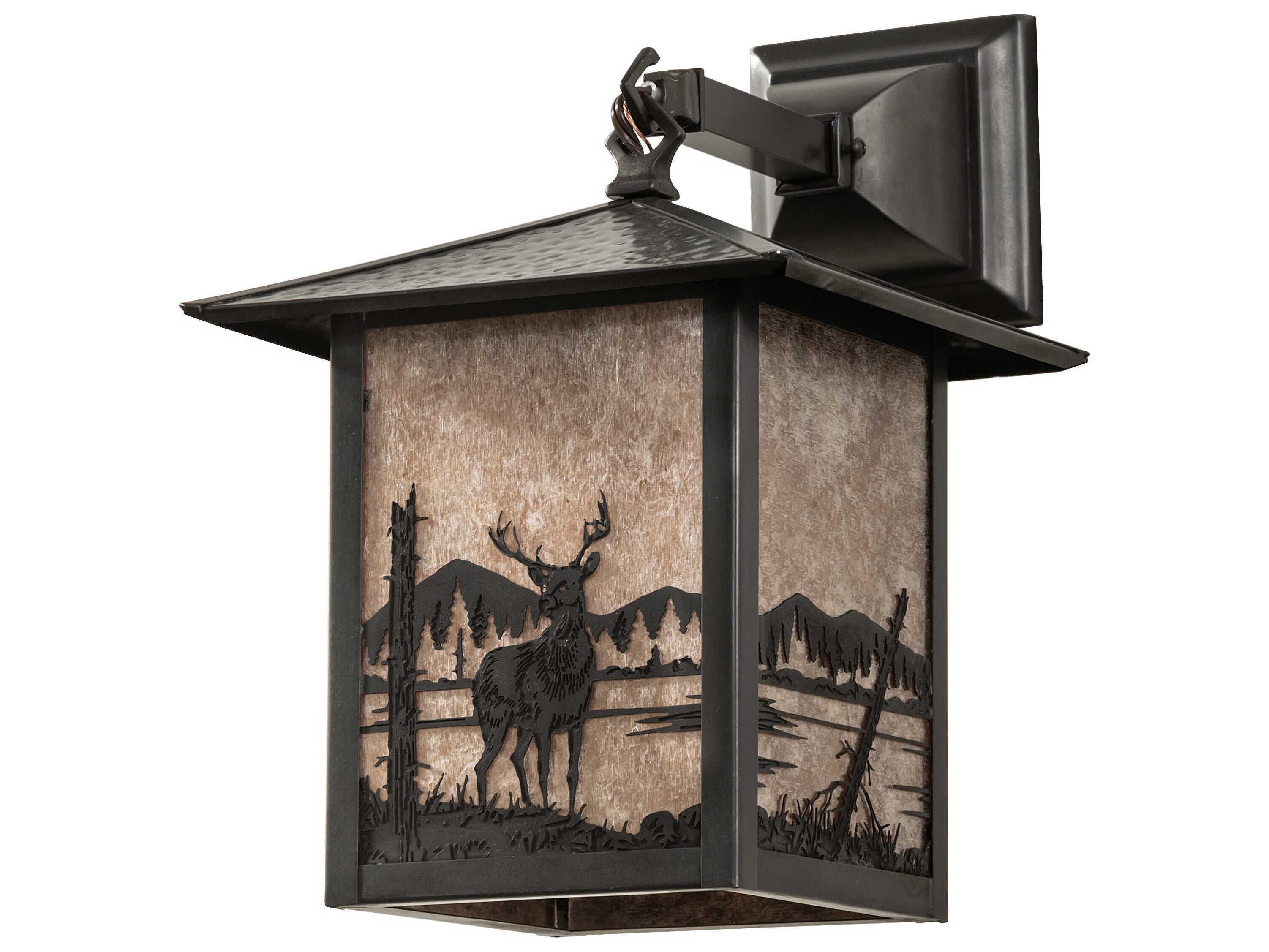 Meyda Seneca 1-Light Craftsman Brown Wall Sconce