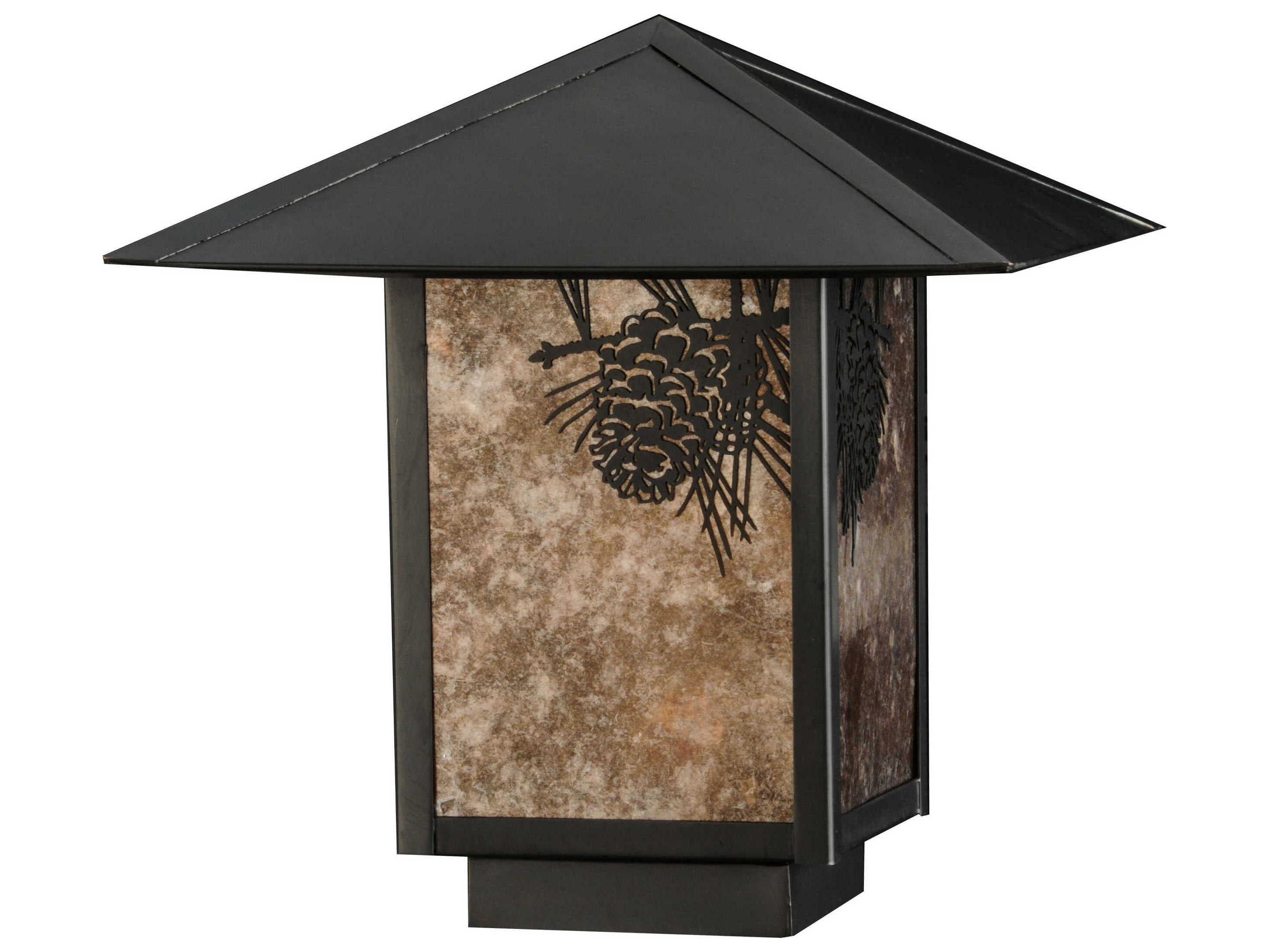 Meyda Seneca Winter Pine Outdoor Post Light
