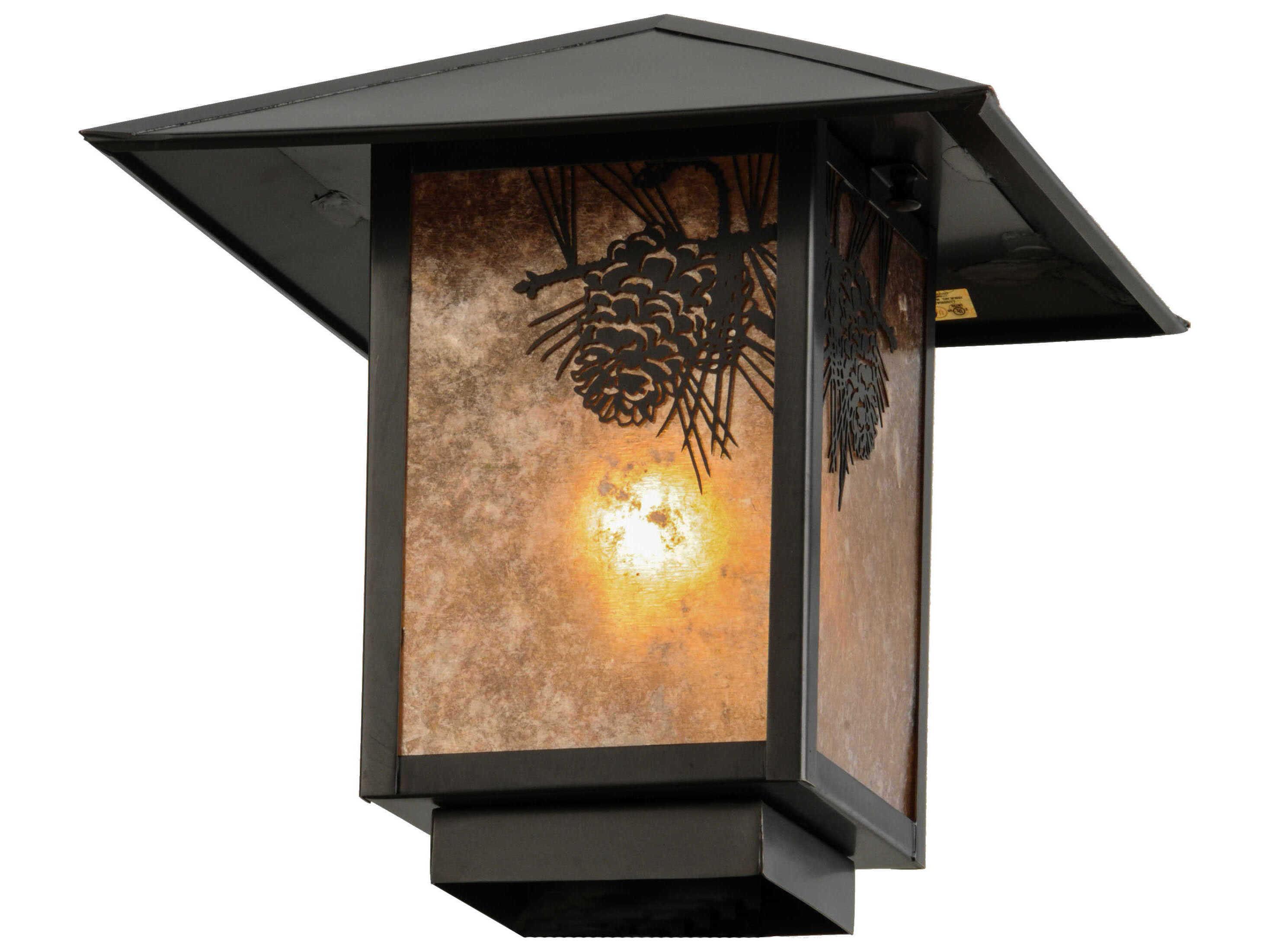 Meyda Seneca Winter Pine Outdoor Post Light