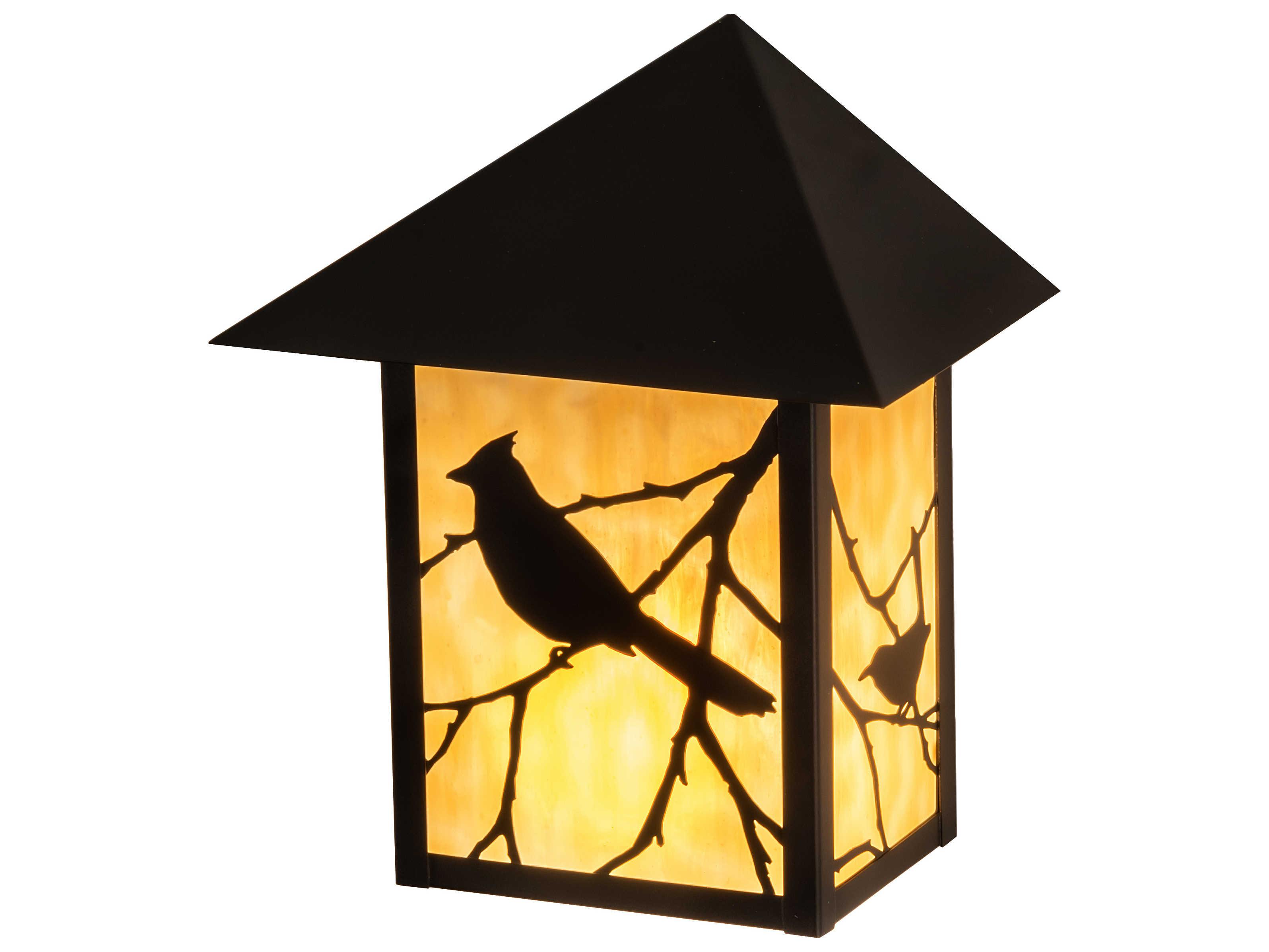 Meyda Seneca Song Bird 1 - Light Glass Outdoor Wall Light