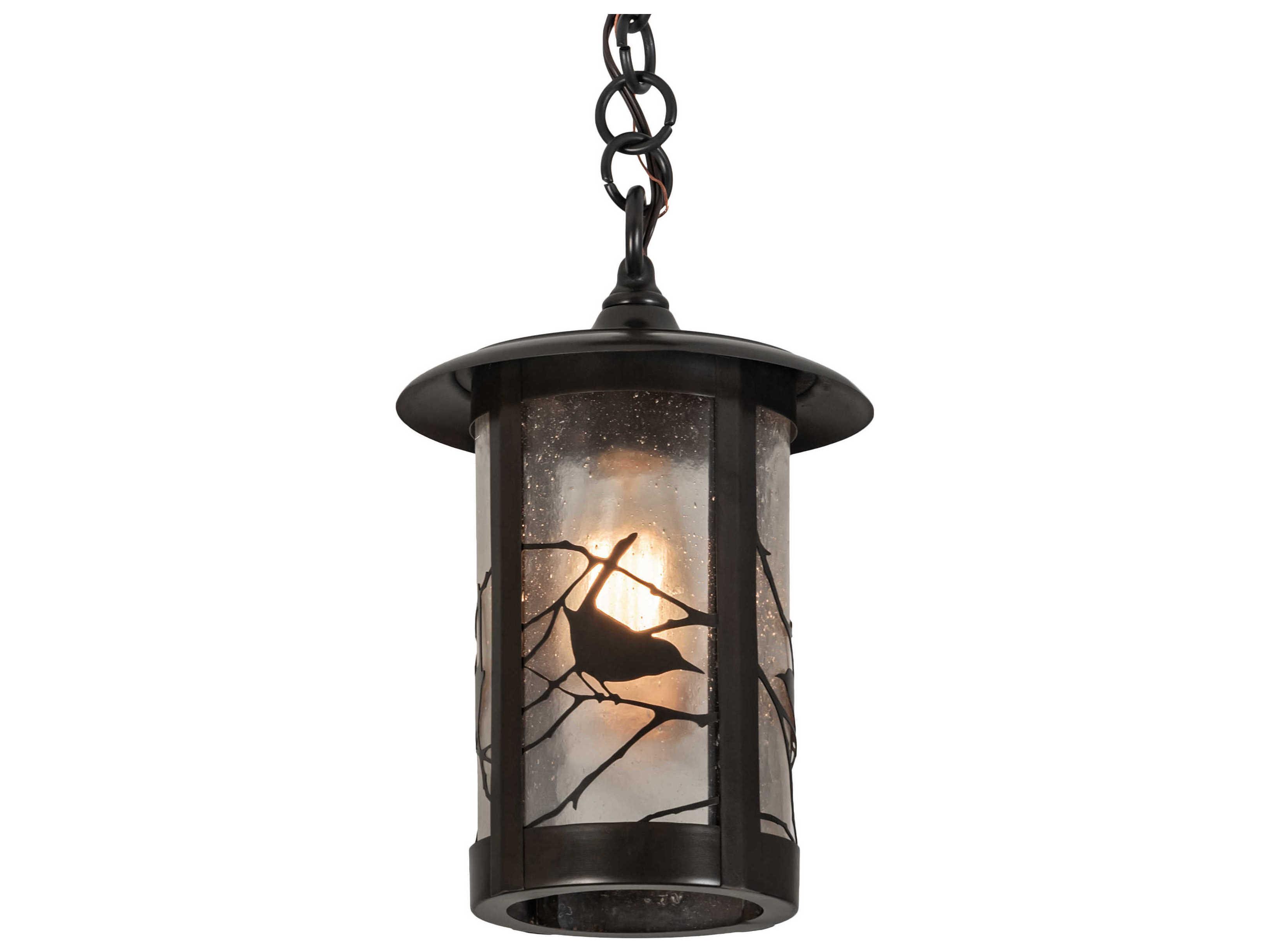 Meyda Fulton 1 - Light Glass Rustic Lodge Outdoor Hanging Light
