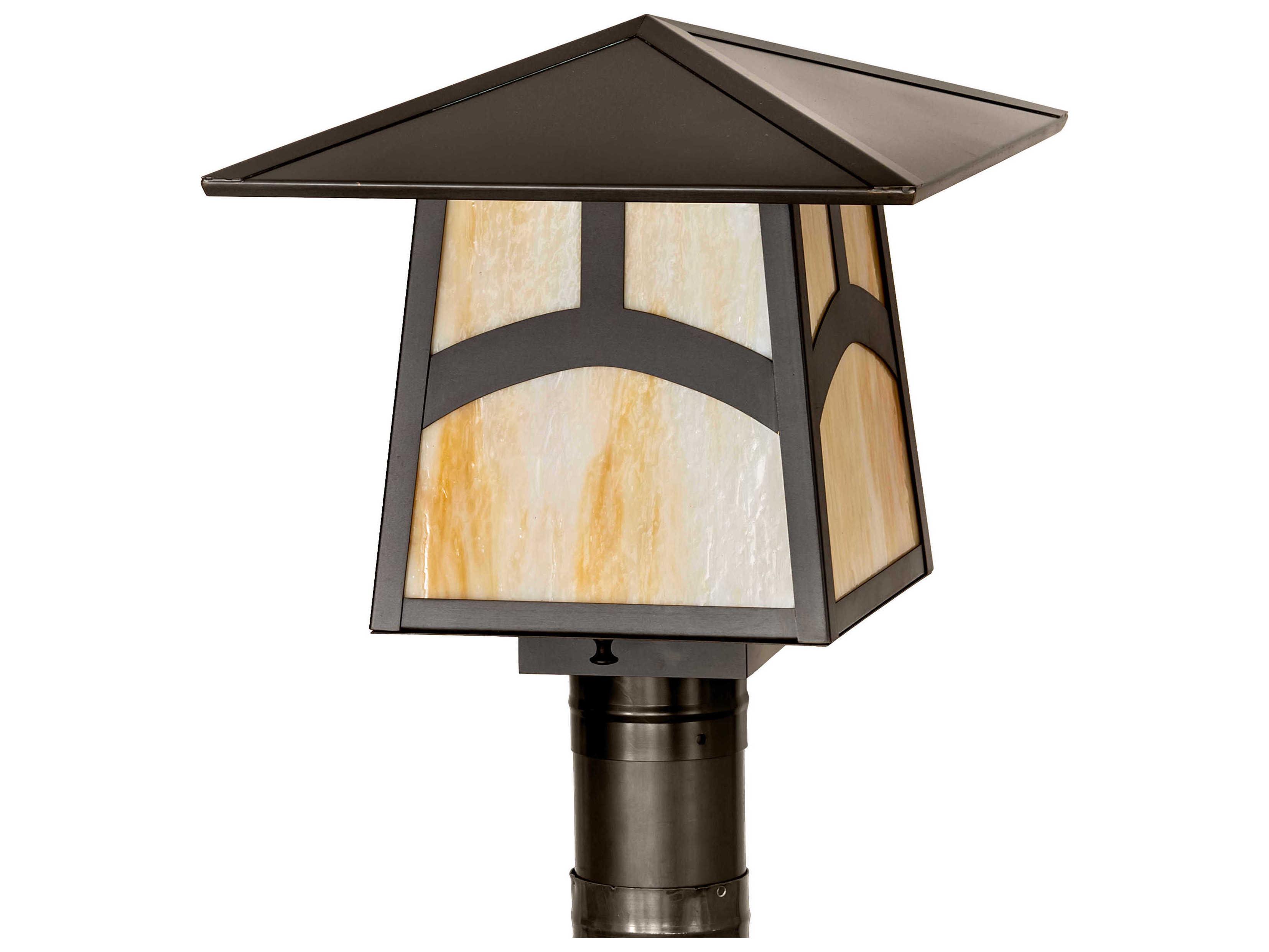 Meyda Stillwater Hill Top 1 - Light Glass Outdoor Post Light