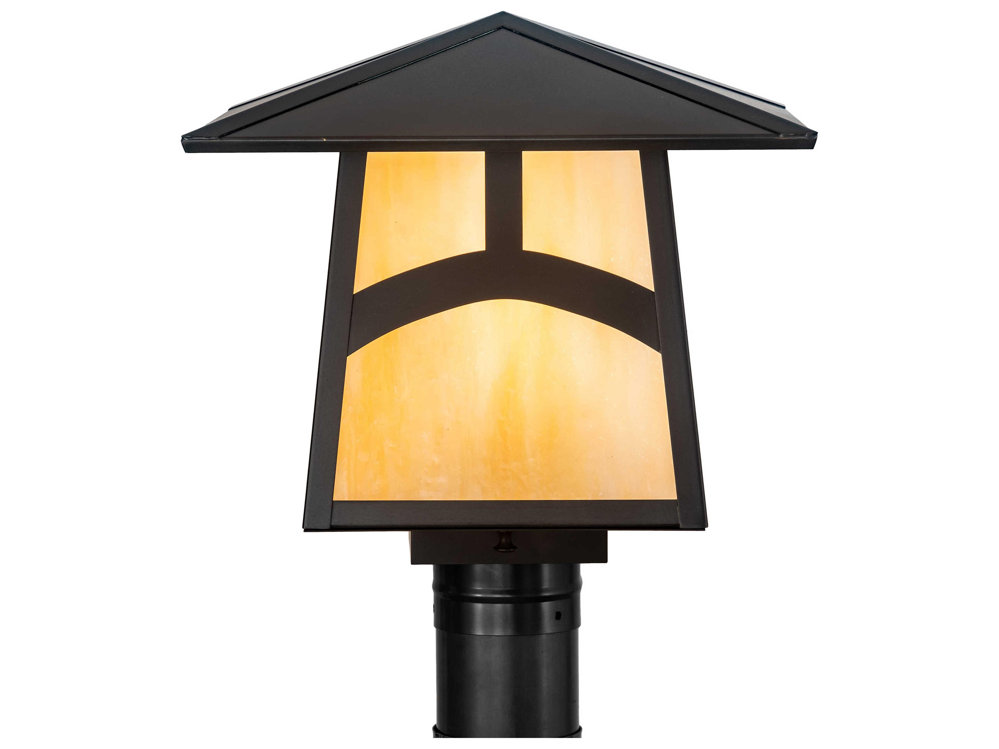 Meyda Stillwater Hill Top 1 - Light Glass Outdoor Post Light