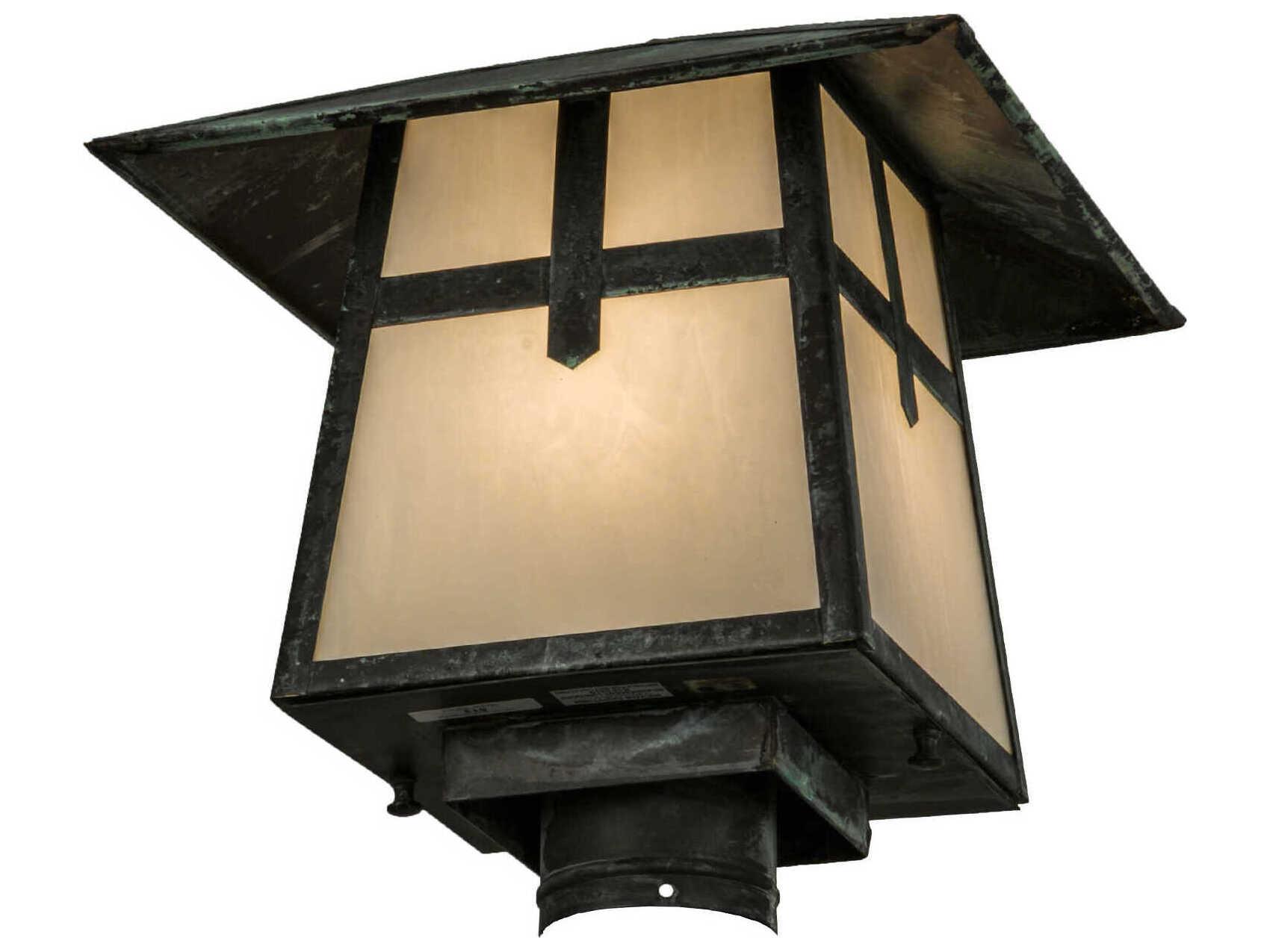 Meyda Stillwater Cross Mission 1 - Light Outdoor Post Light