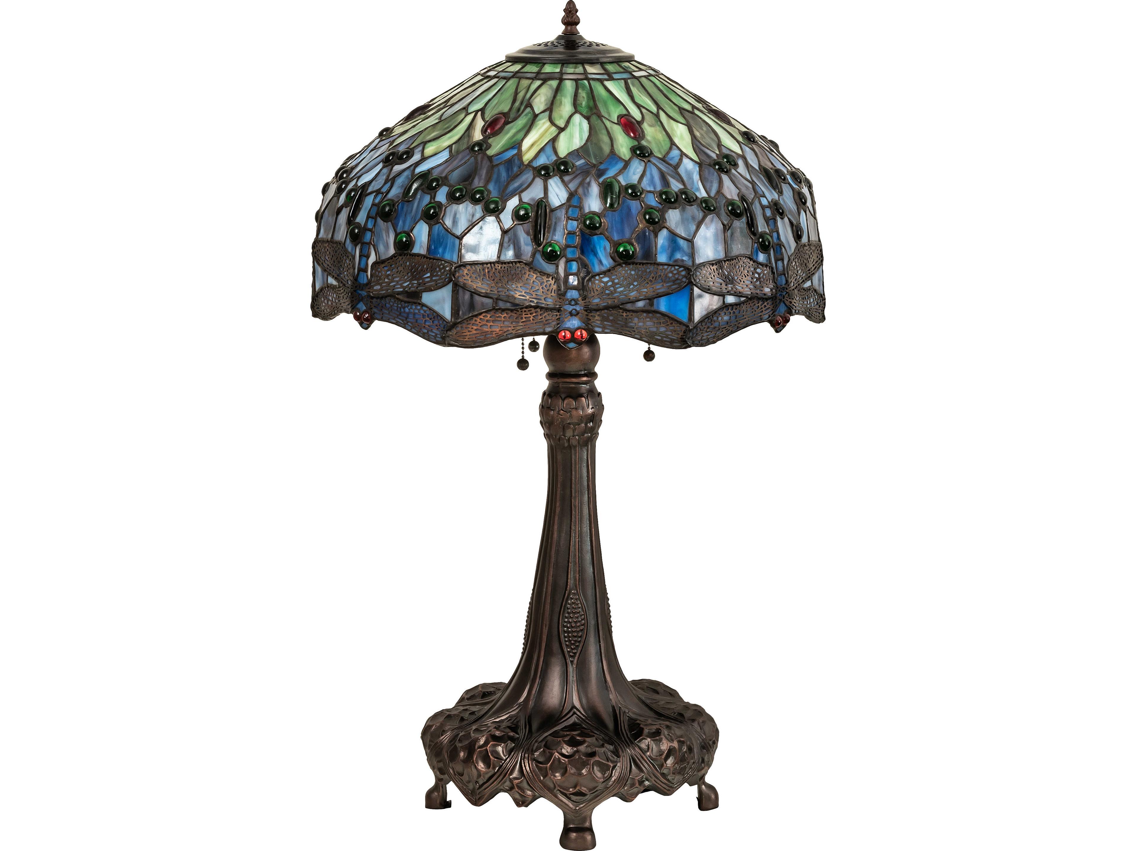 Meyda Tiffany Hanginghead Dragonfly Bronze Traditional Buffet Lamp