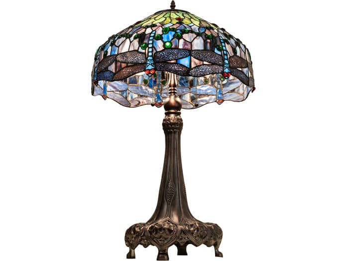 Meyda Tiffany Hanginghead Dragonfly Bronze Traditional Buffet Lamp