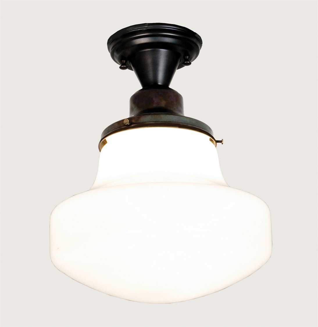 Meyda Revival 1-Light Black Traditional Semi Flush Mount