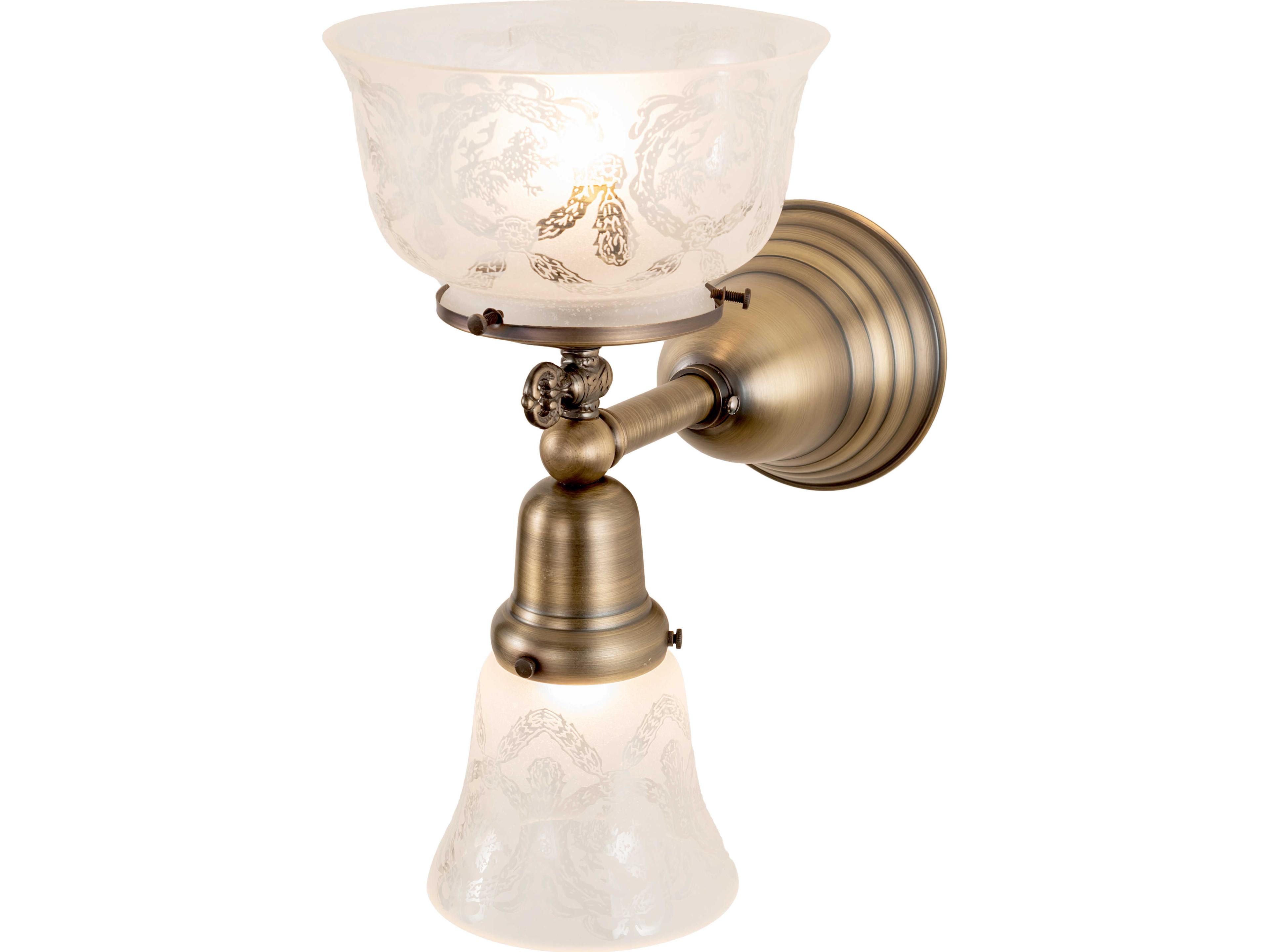Meyda Revival 2-Light Brass Traditional Wall Sconce