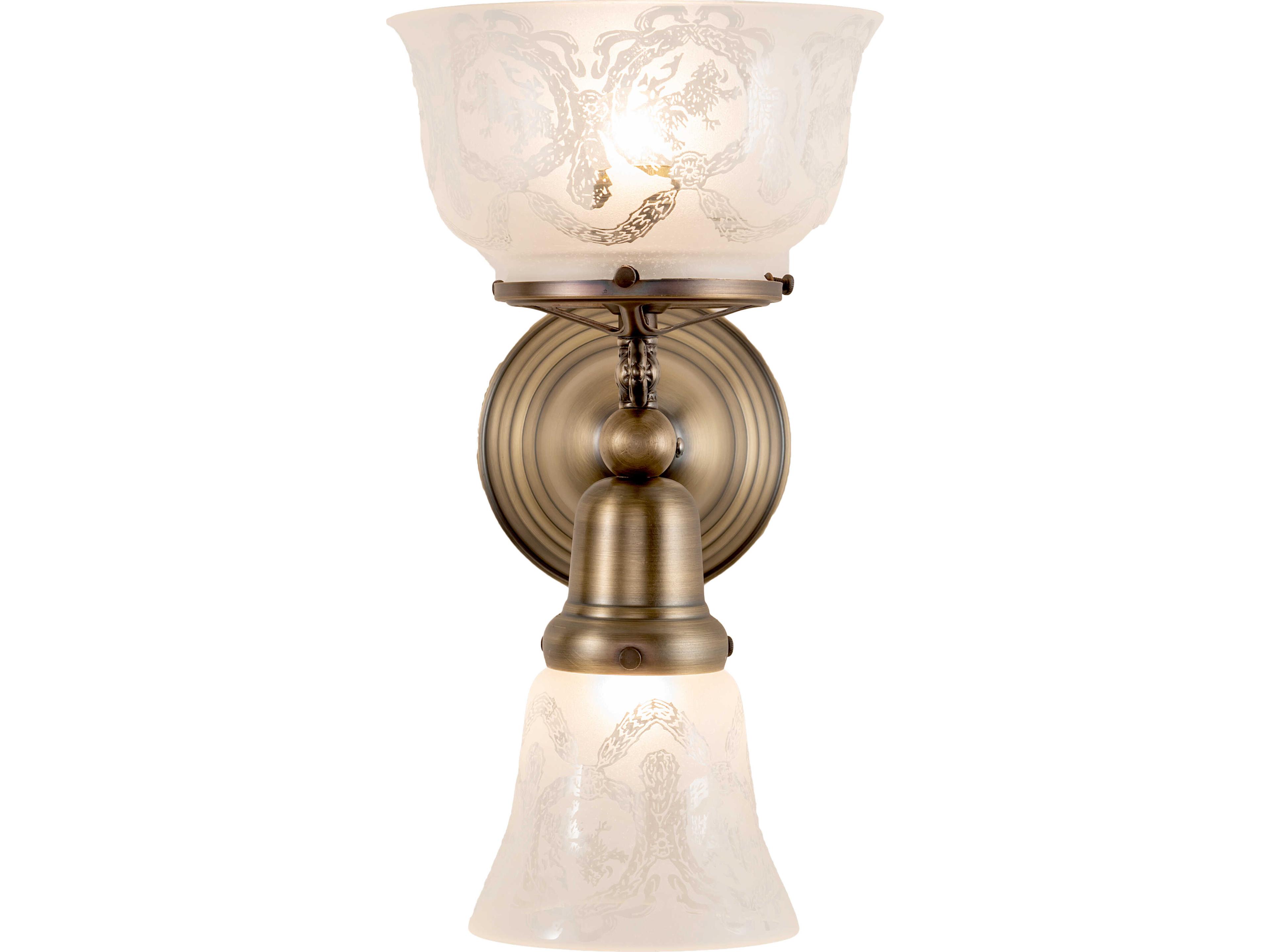 Meyda Revival 2-Light Brass Traditional Wall Sconce