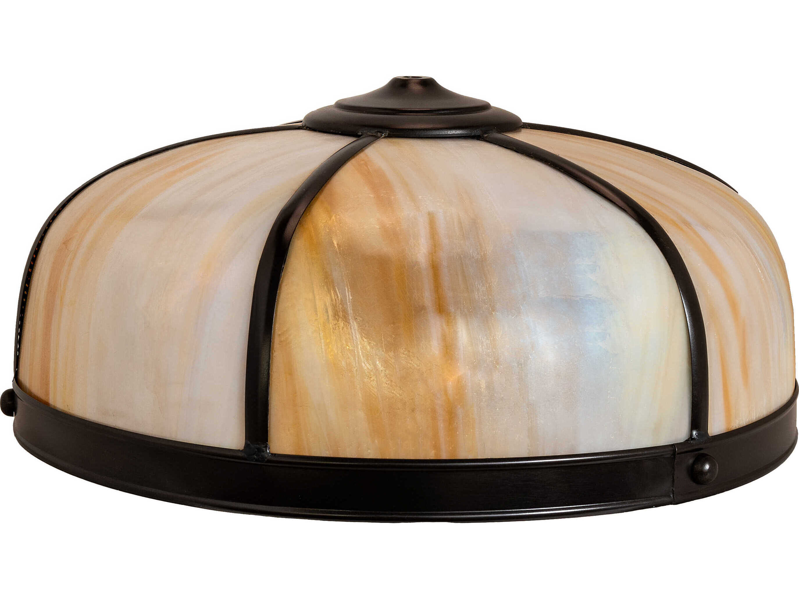 Meyda 18" Brown / Beige Glass Shade