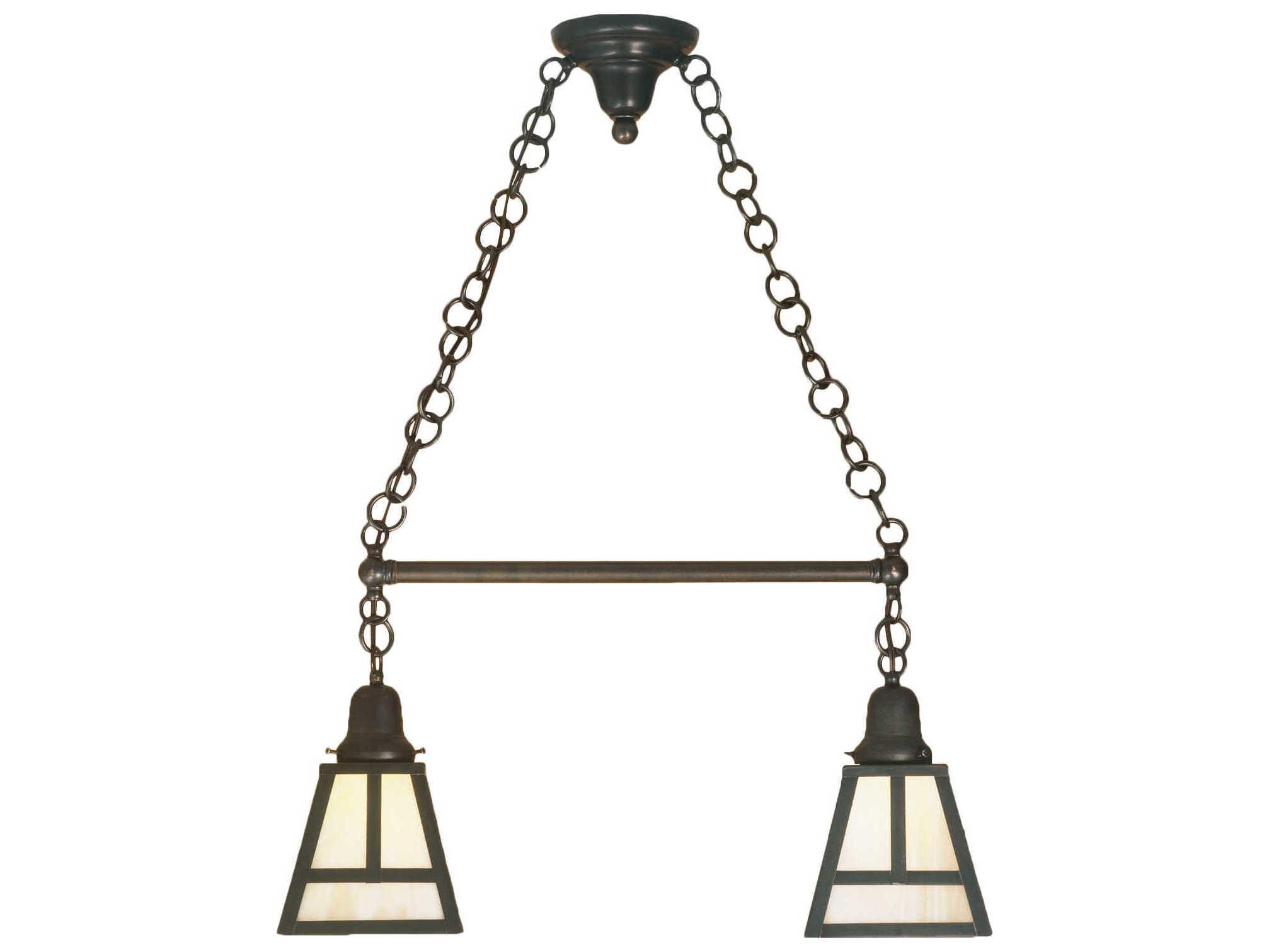 Meyda T Mission T" Mission" 2-Light Bronze Traditional Linear Island Pendant