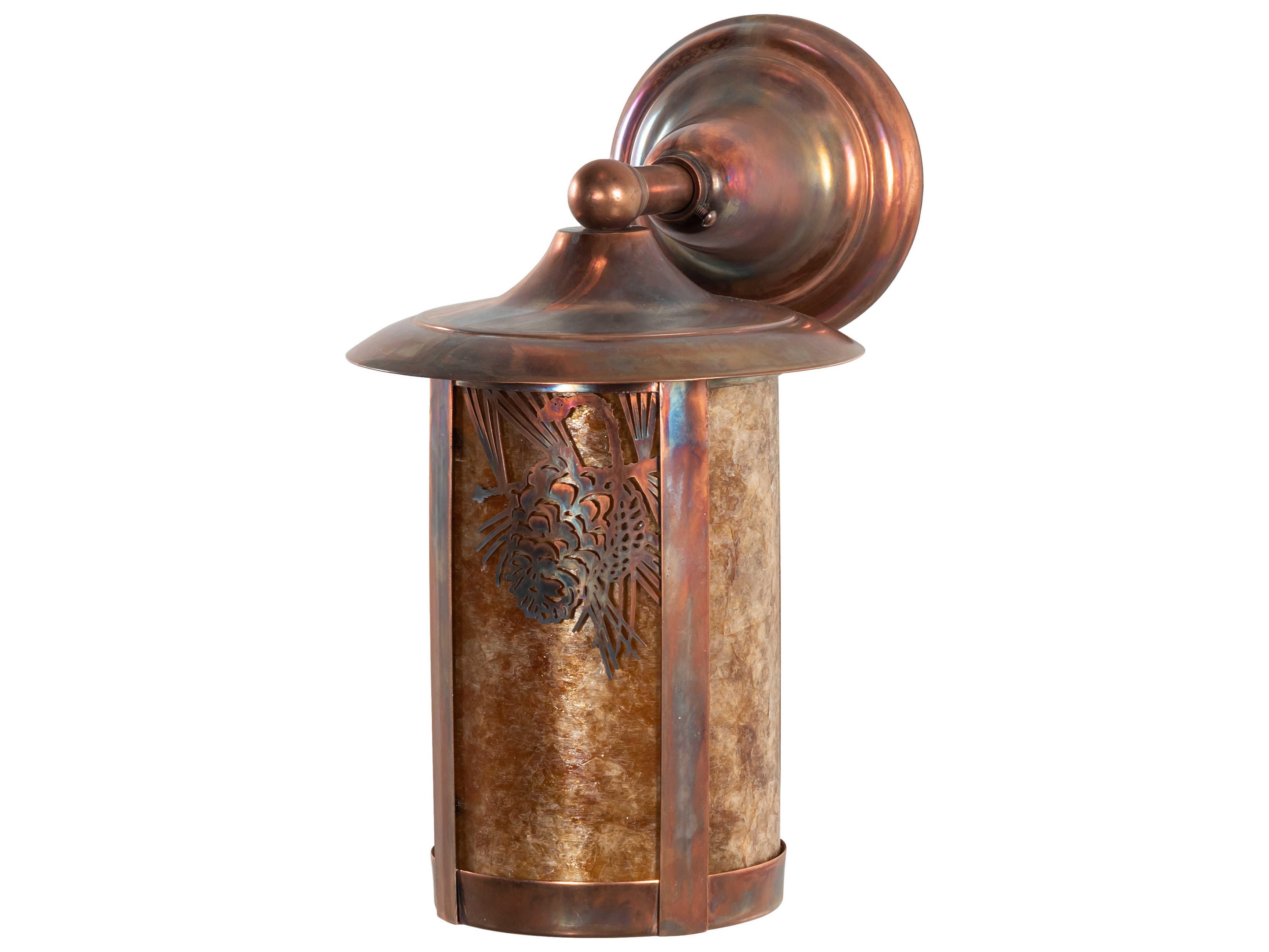 Meyda Fulton 1 - Light Glass Rustic Lodge Outdoor Wall Light