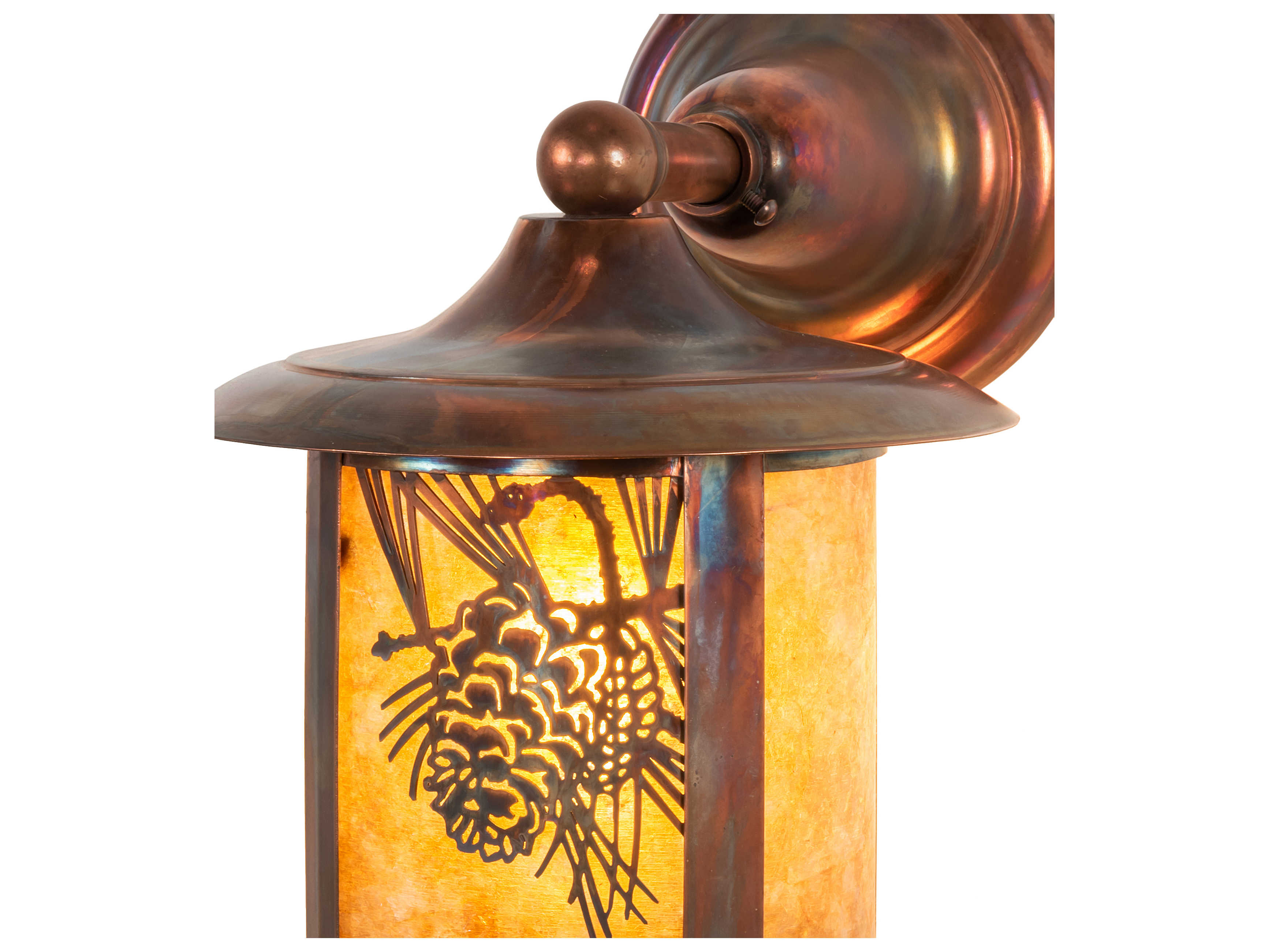 Meyda Fulton 1 - Light Glass Rustic Lodge Outdoor Wall Light