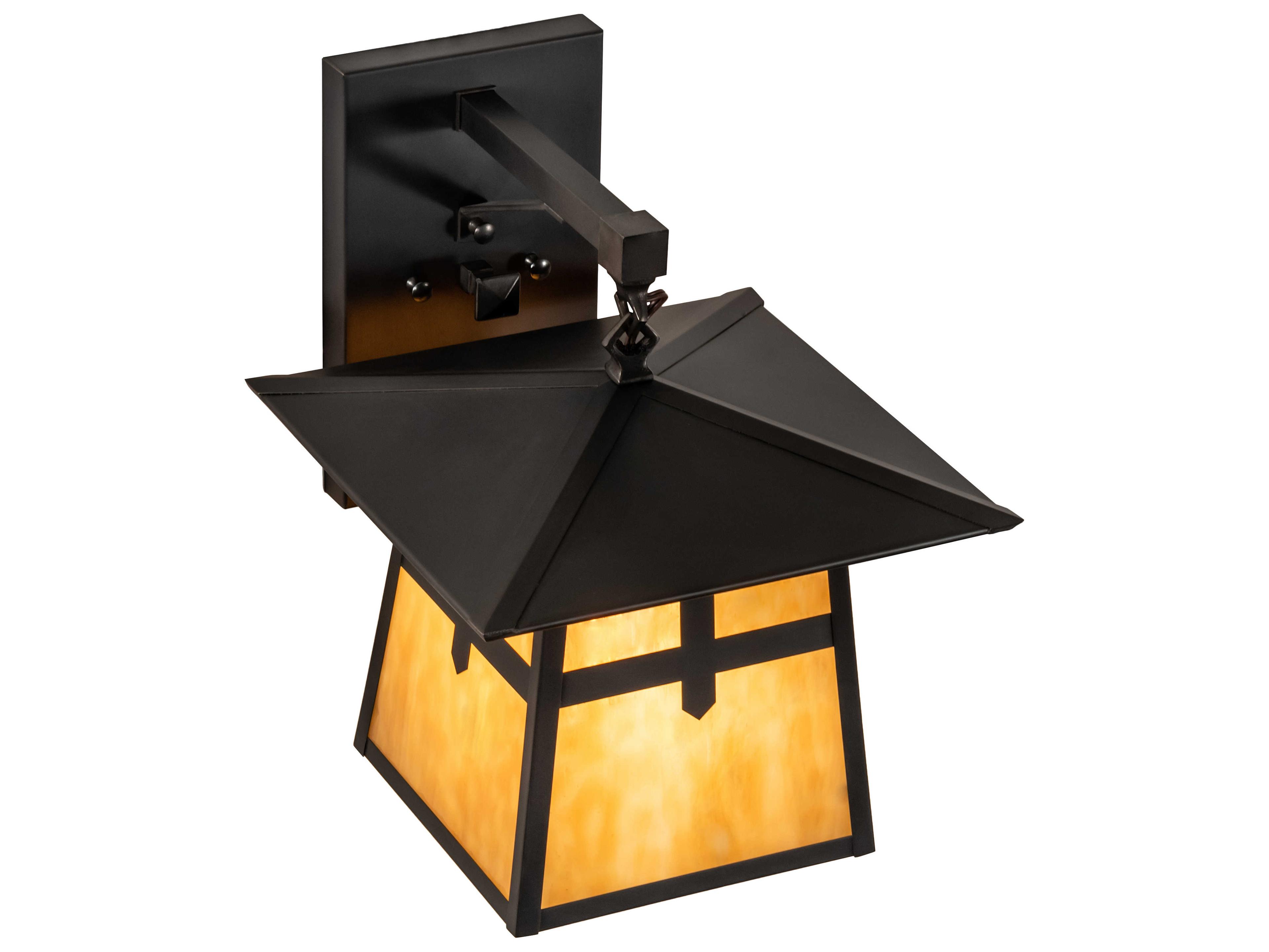 Meyda Stillwater Cross Mission 1 - Light Glass Outdoor Wall Light