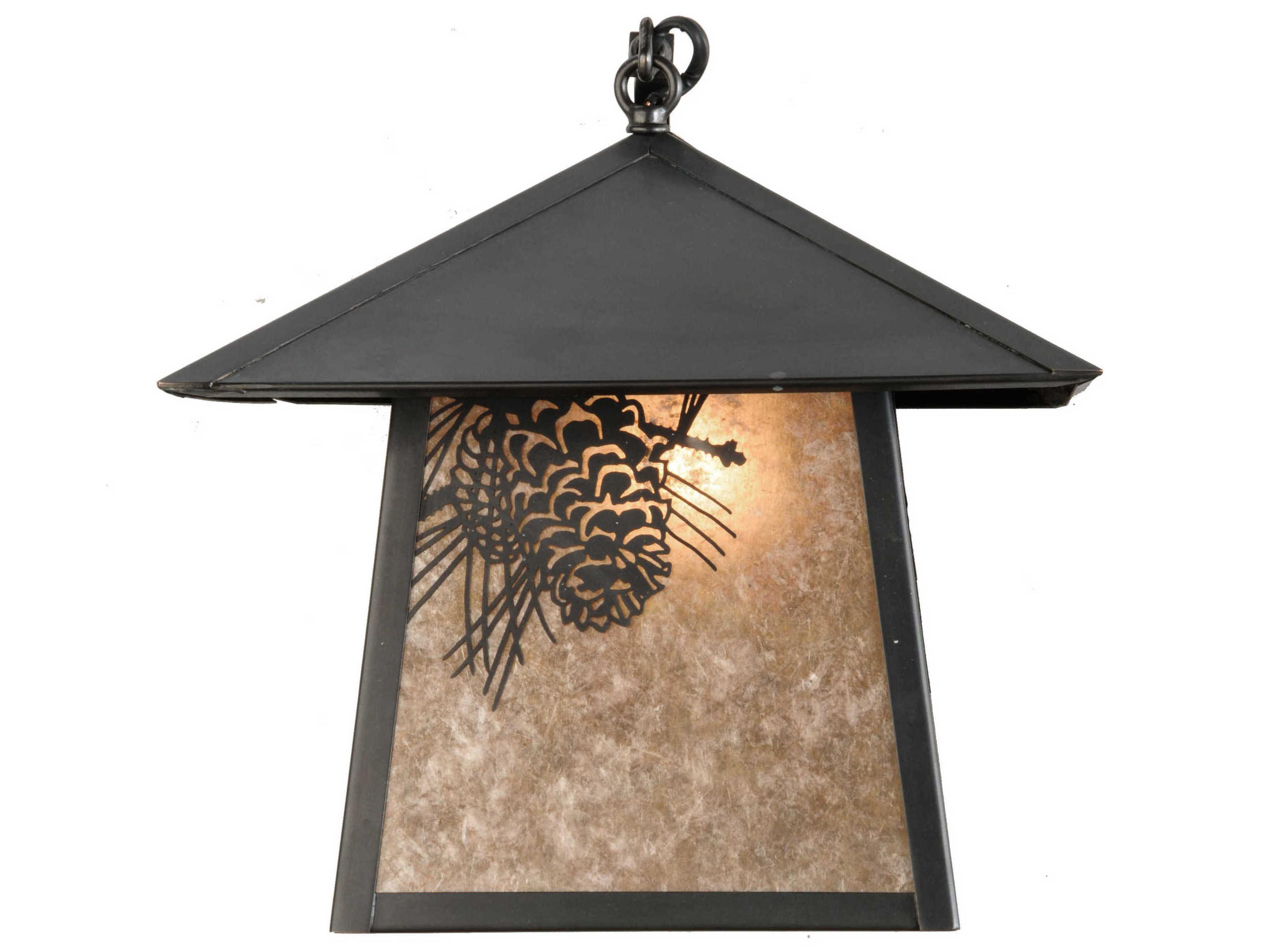Meyda Stillwater 1-Light Craftsman Brown Glass Wall Sconce