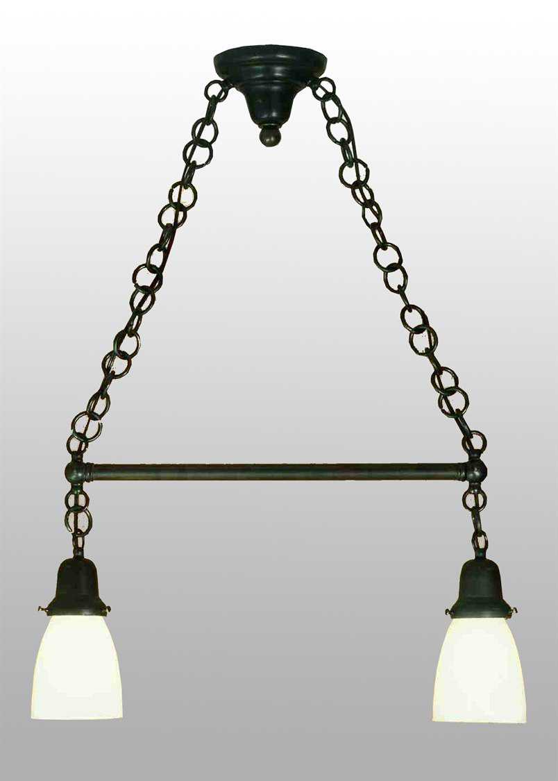 Meyda Revival Oyster Bay 2-Light Brown Traditional Linear Island Pendant