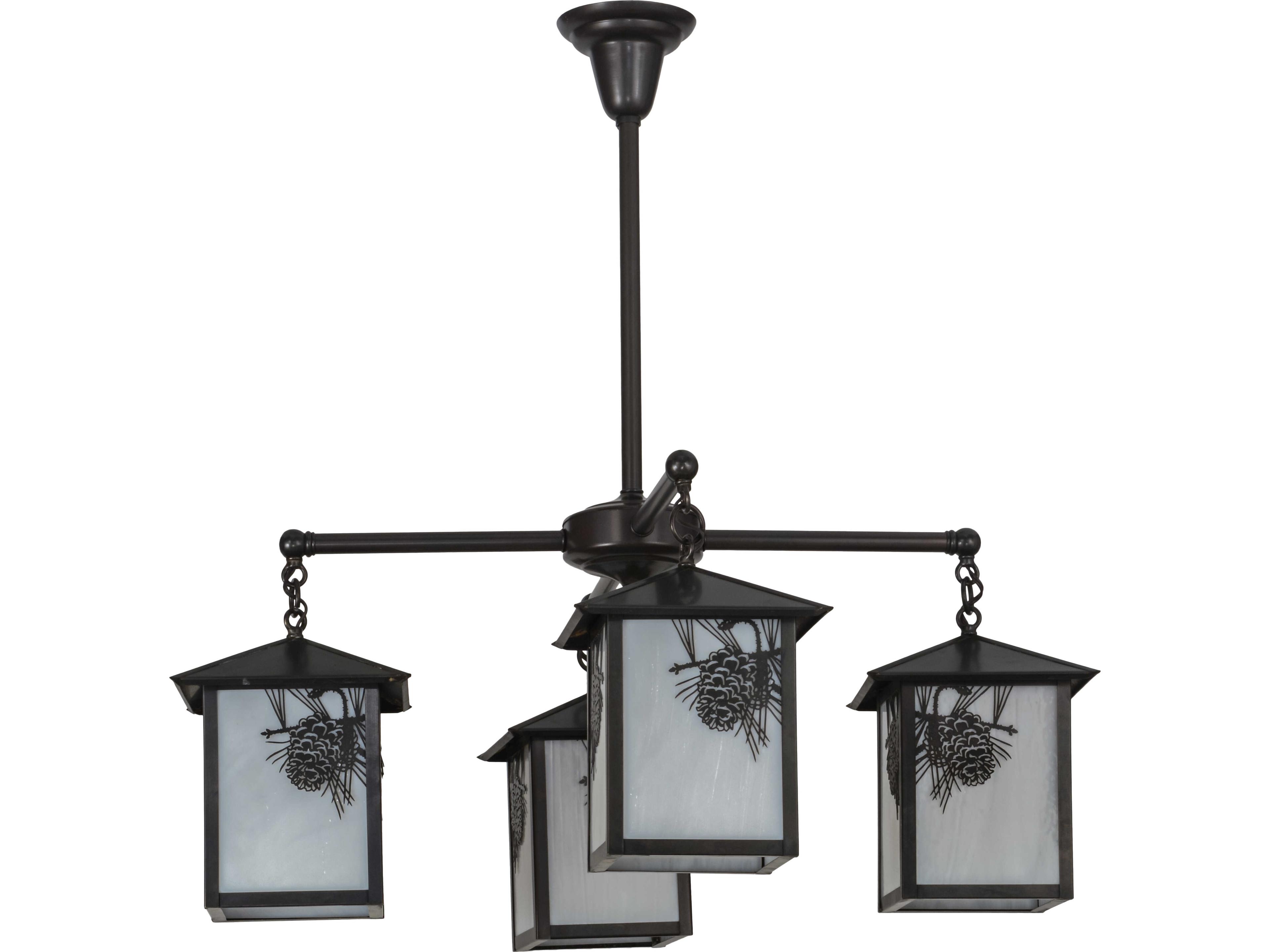 Meyda Seneca 4-Light Brown Traditional Chandelier