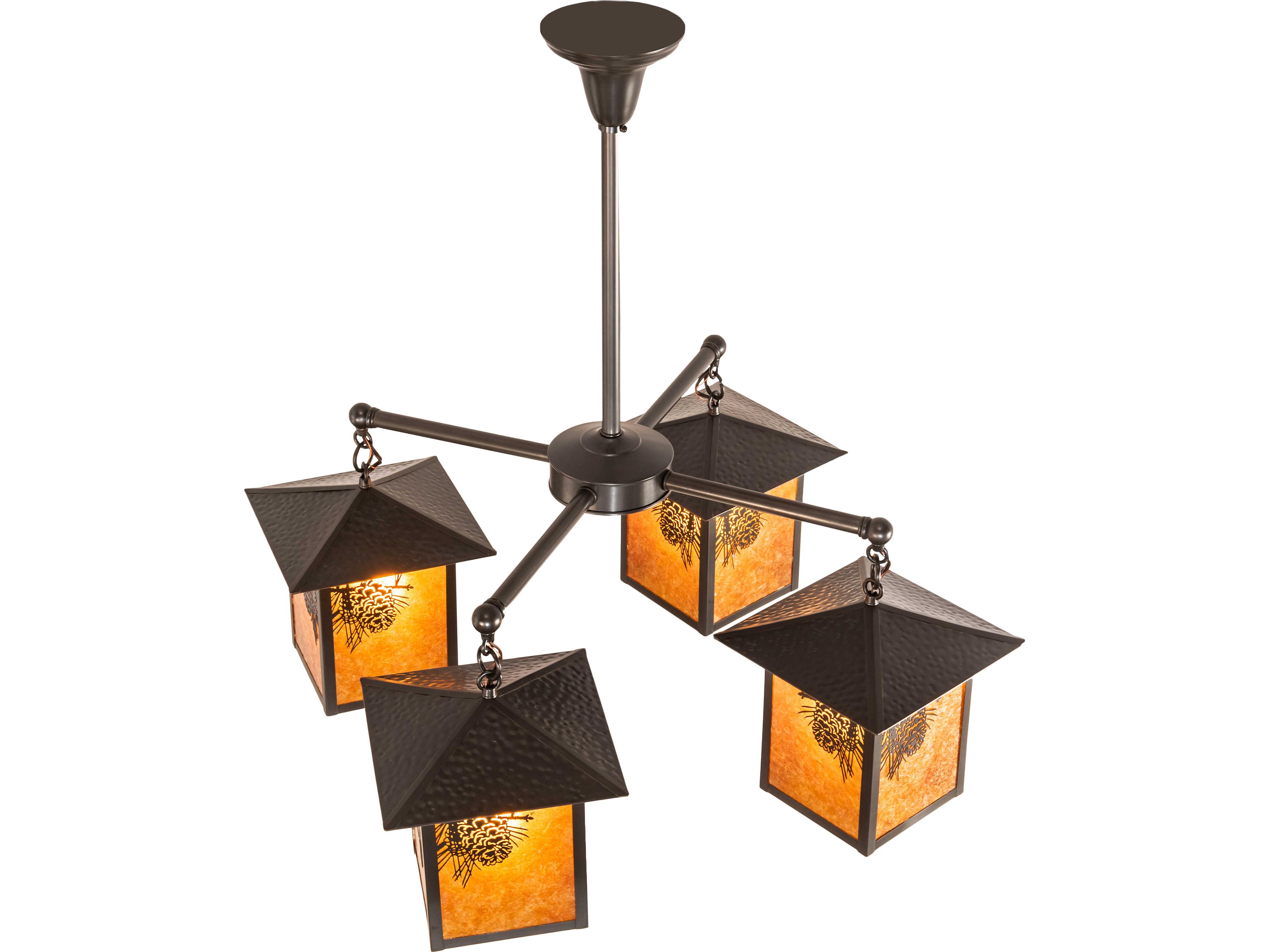 Meyda Seneca 4-Light Brown Traditional Chandelier