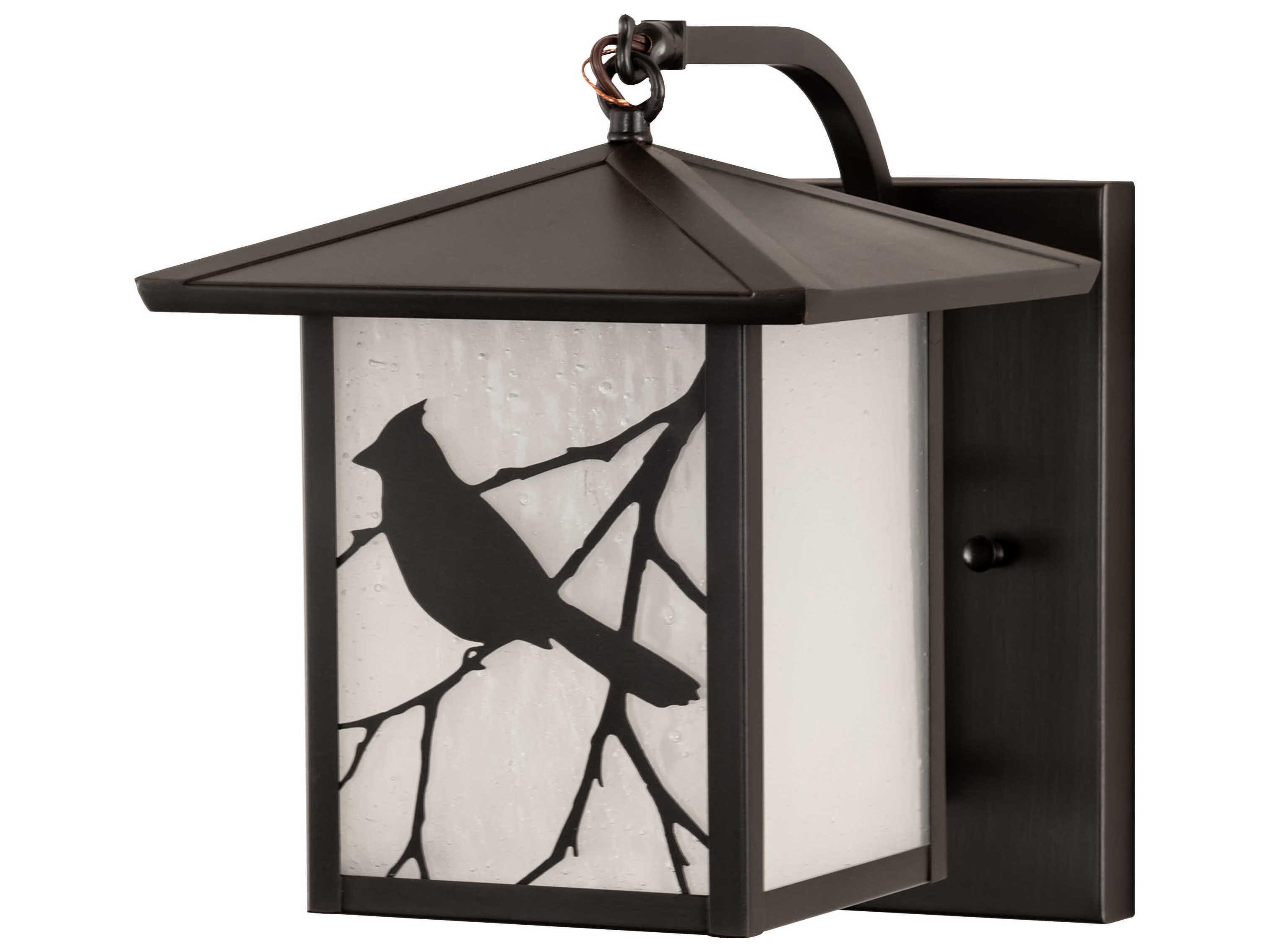 Meyda Seneca Song Bird 1 - Light Glass Outdoor Wall Light