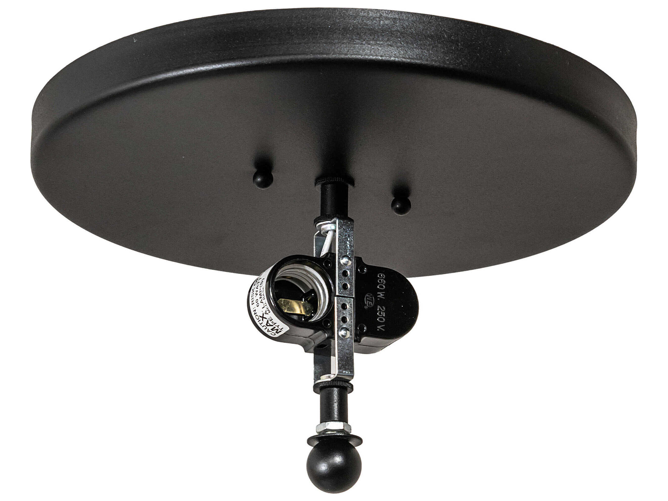 Meyda Bear On The Loose 2-Light Textured Black Round Flush Mount