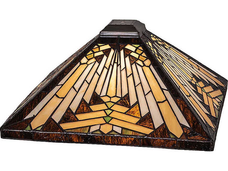 Meyda Nuevo-II Coral / Chocolate / White 24" Shade