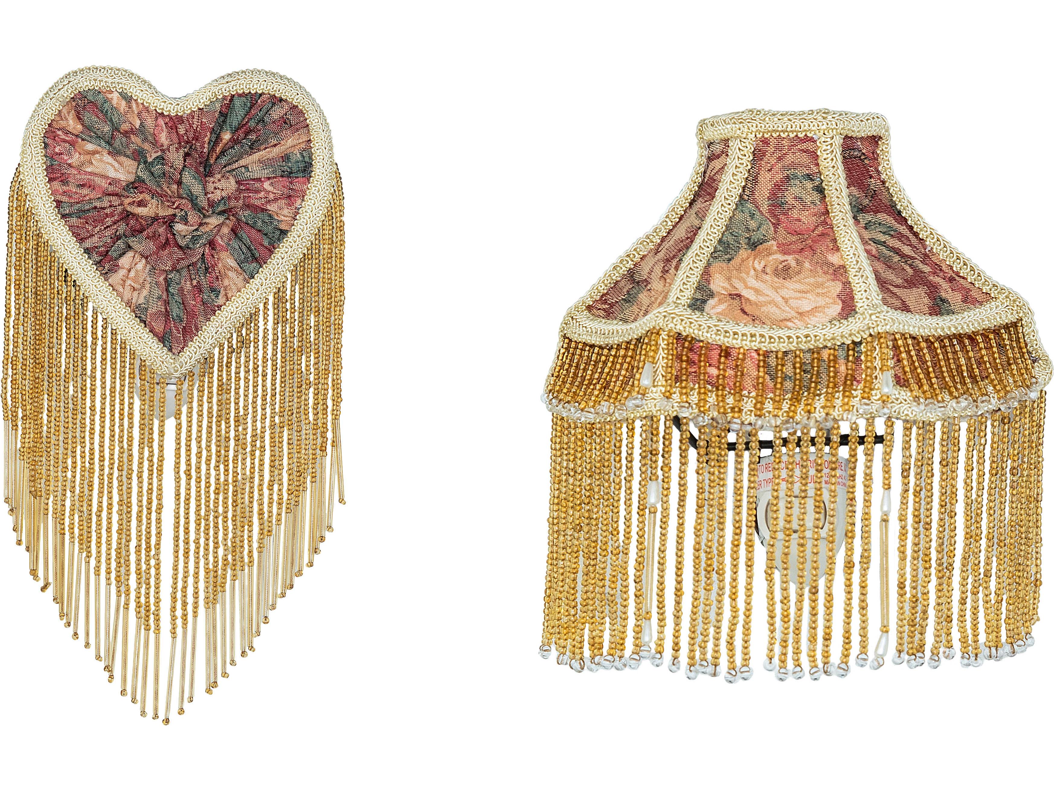 Meyda Fabric Fringed Night Light Set of 2