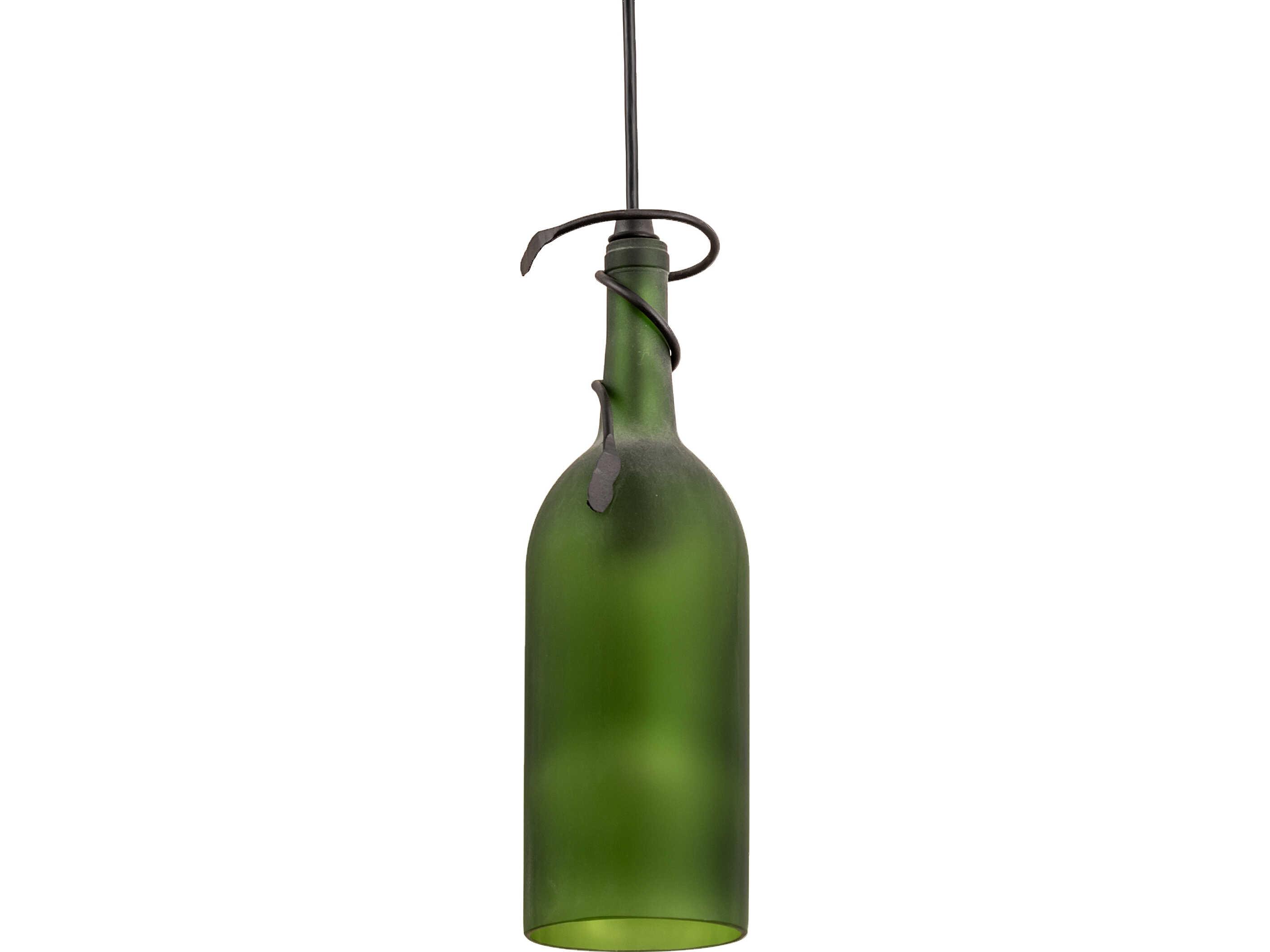 Meyda Tuscan Vineyard 1-Light Green Geometric Mini Pendant