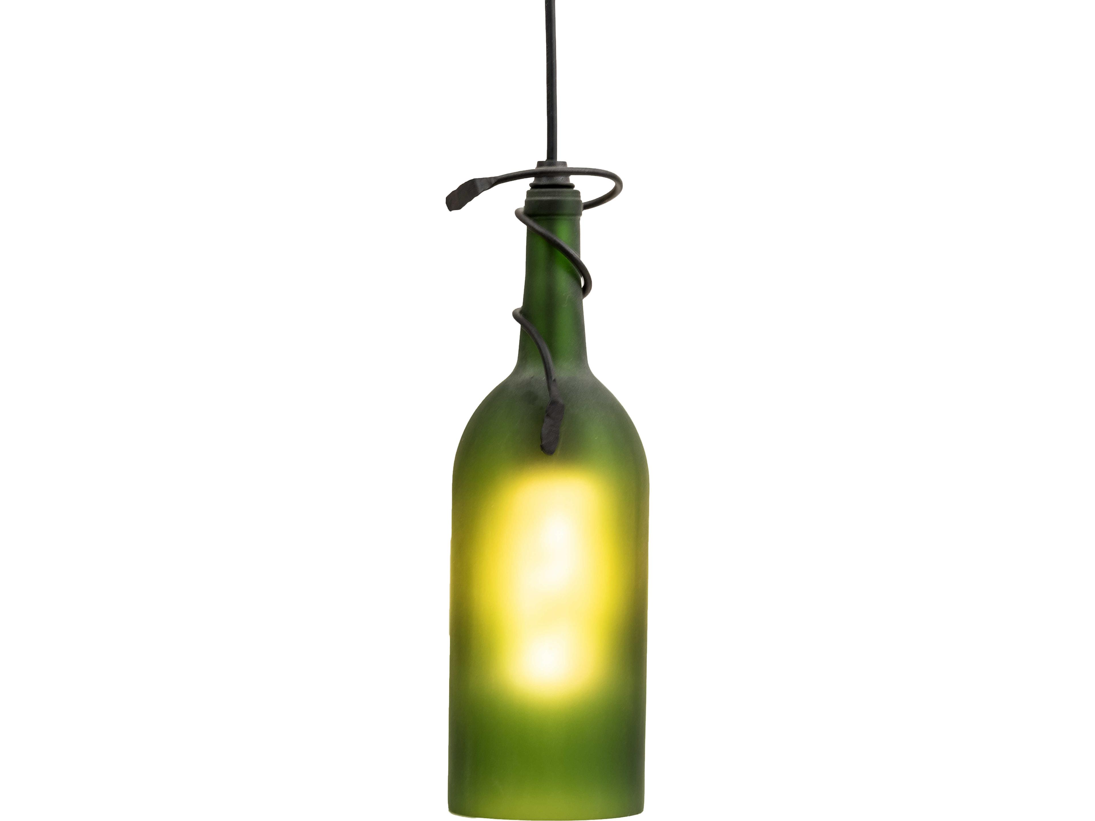 Meyda Tuscan Vineyard 1-Light Green Geometric Mini Pendant