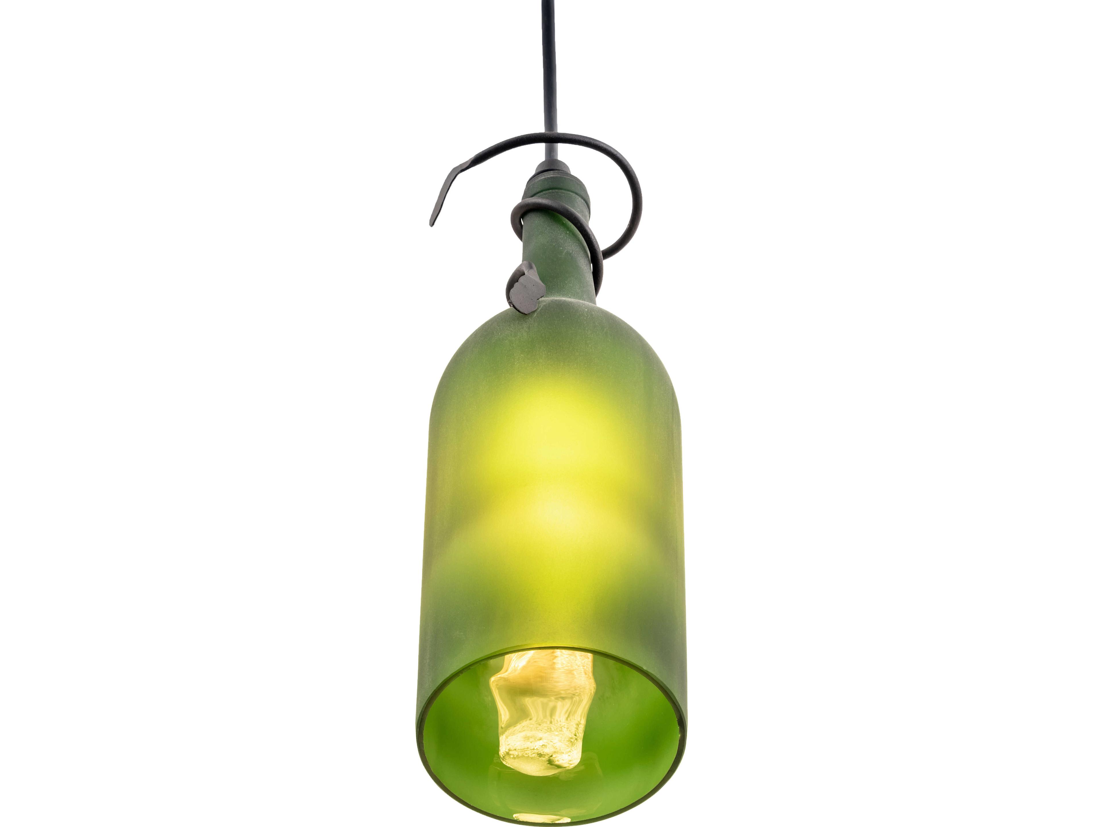 Meyda Tuscan Vineyard 1-Light Green Geometric Mini Pendant