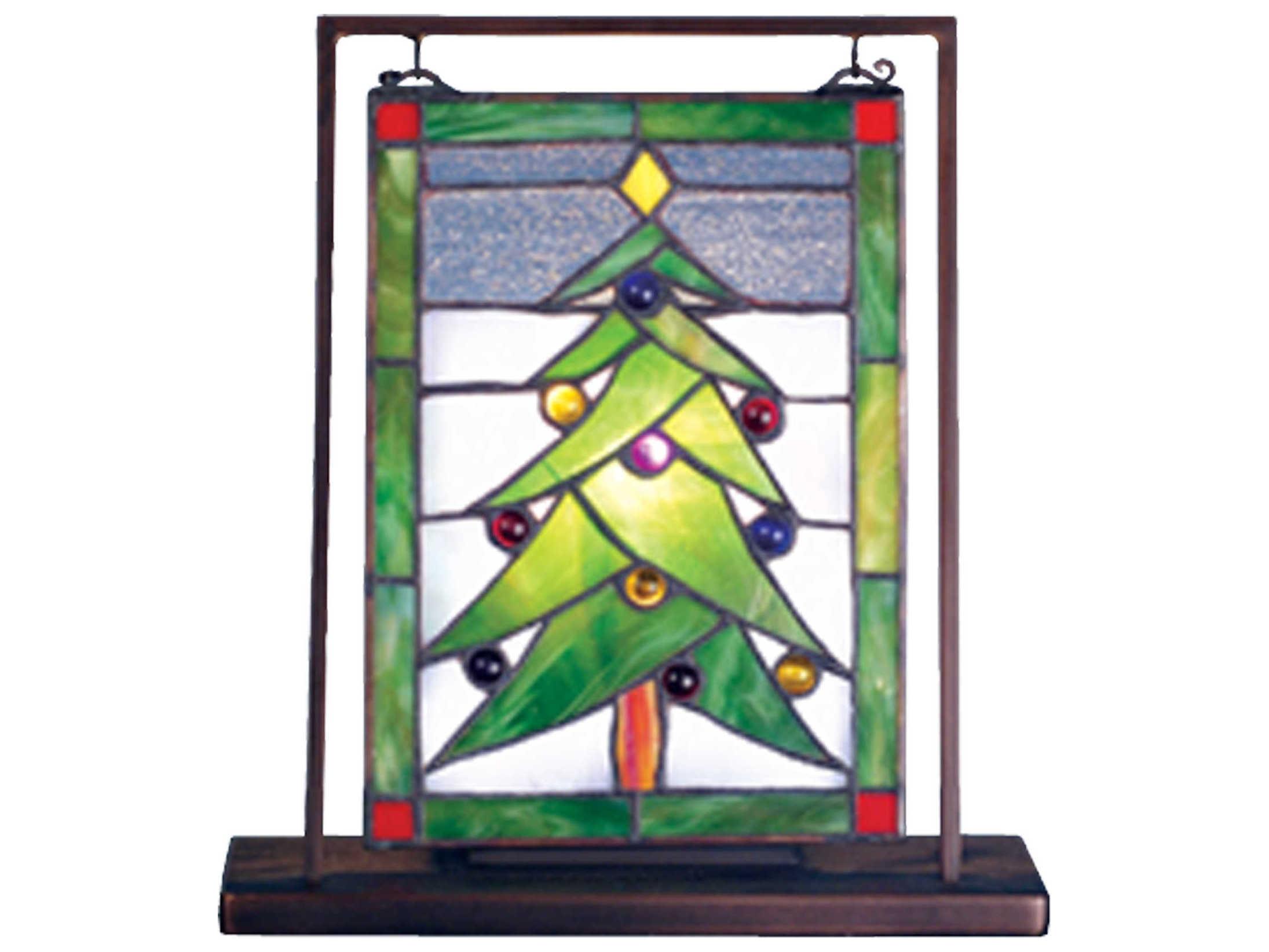 Meyda Christmas Tree Lighted Mini Tabletop Window