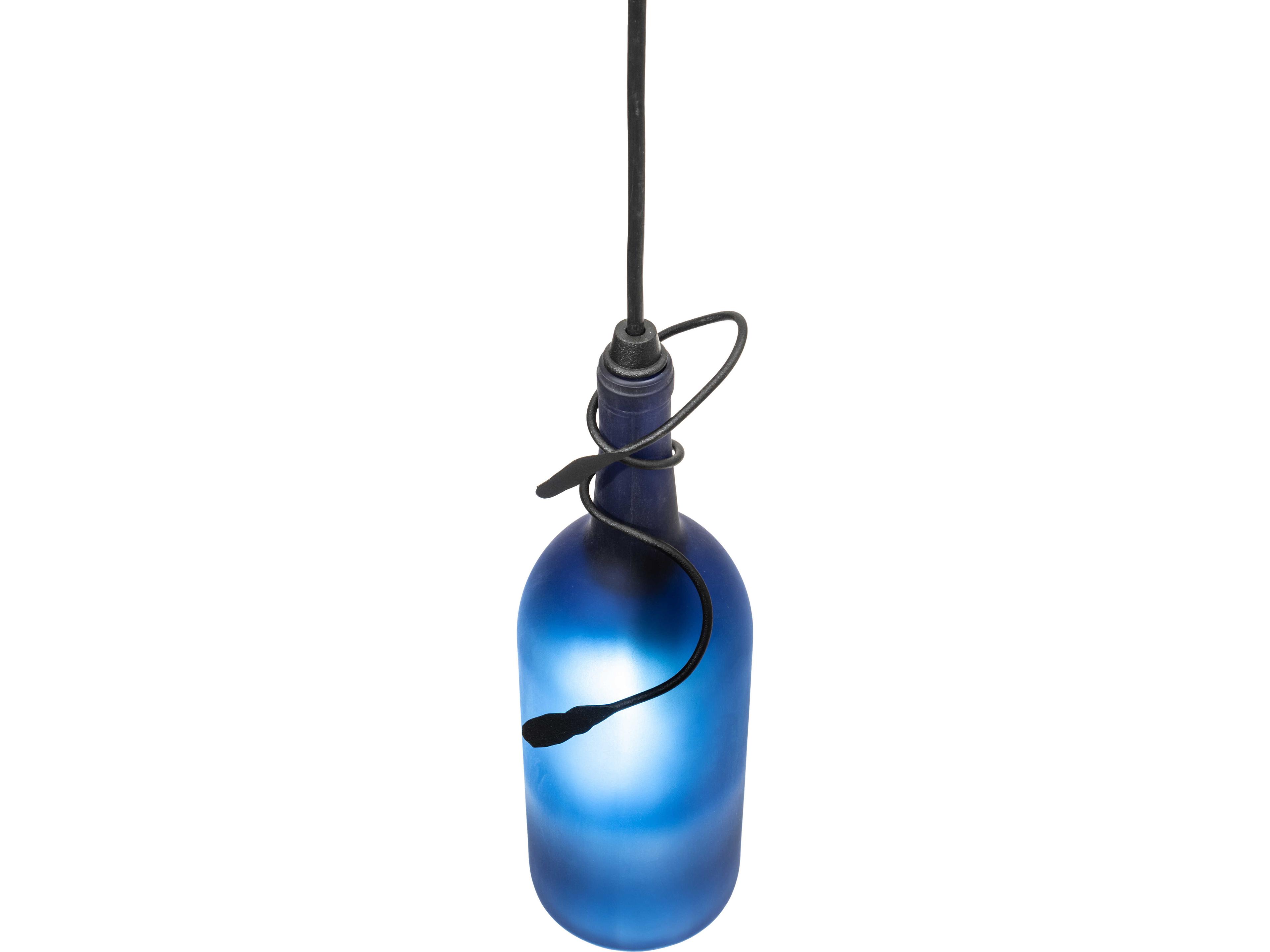Meyda Tuscan Vineyard 1-Light Blue Mini Pendant
