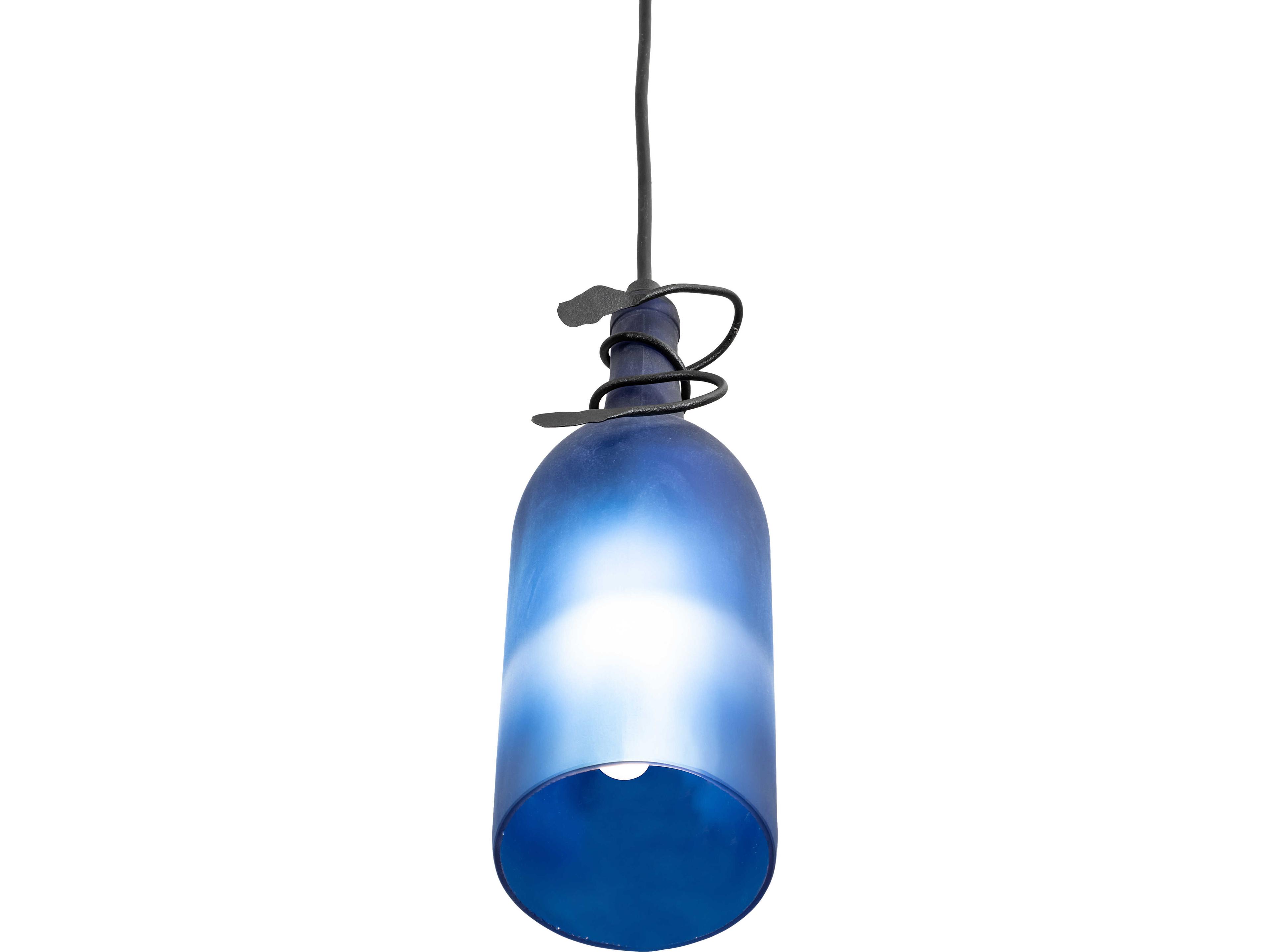 Meyda Tuscan Vineyard 1-Light Blue Mini Pendant