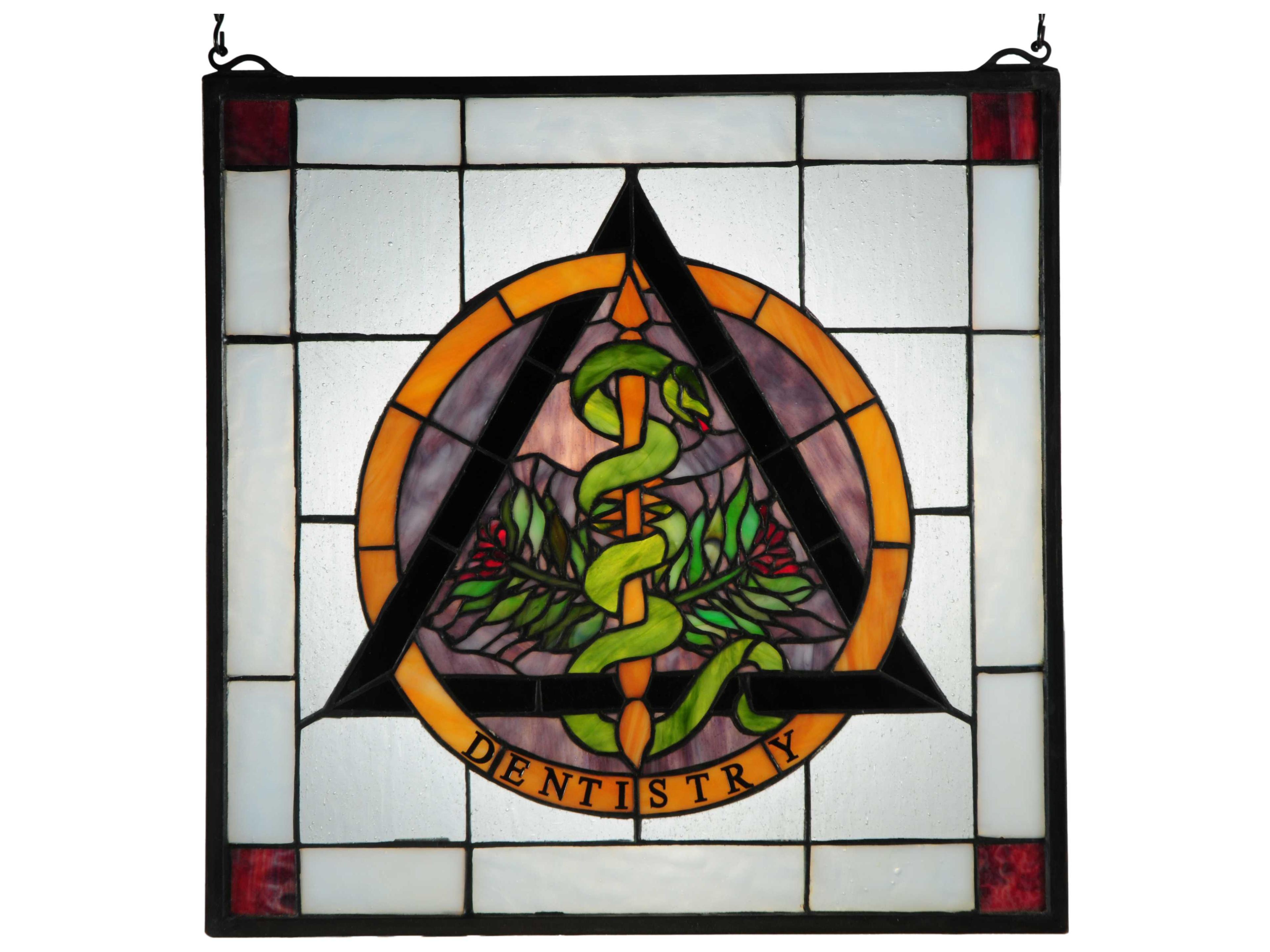 Meyda Lighting Dentistry 18" Dentistry Stained Glass Window