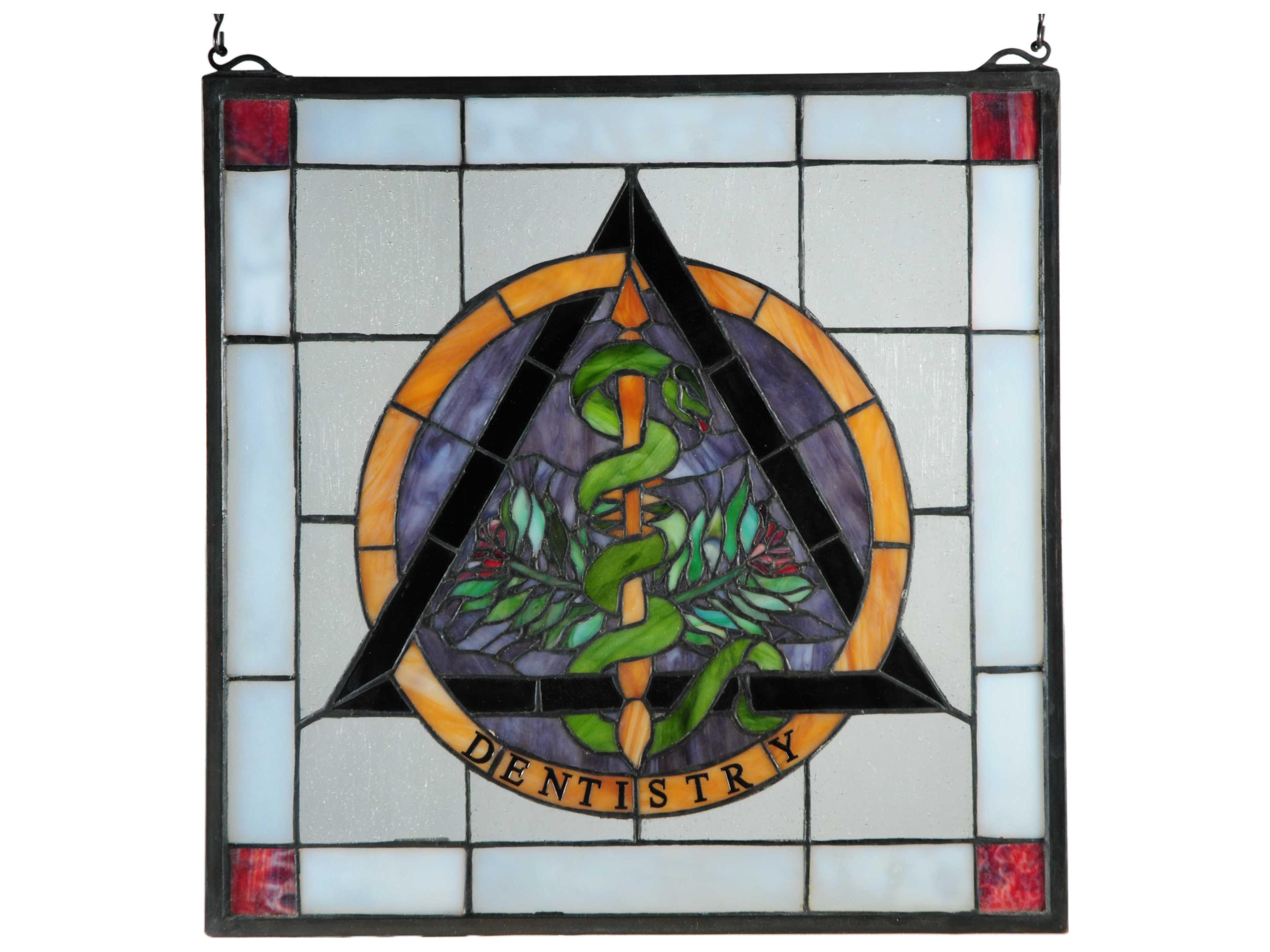Meyda Lighting Dentistry 18" Dentistry Stained Glass Window