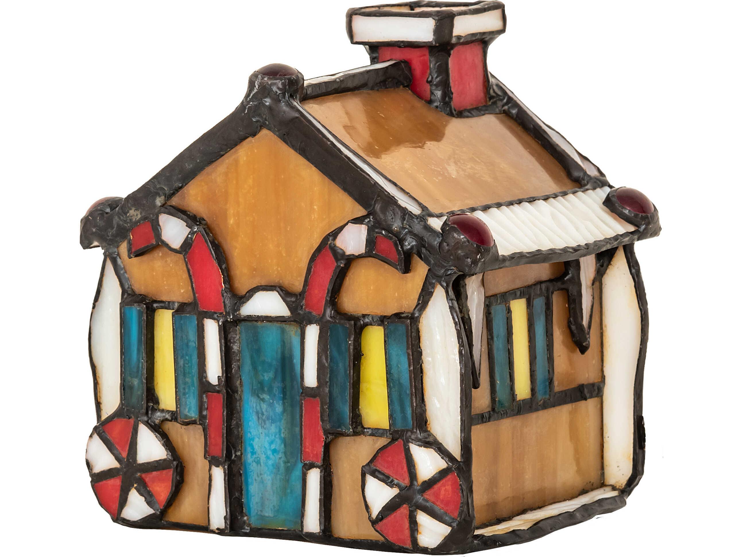 Meyda Gingerbread House Brass Table Lamp