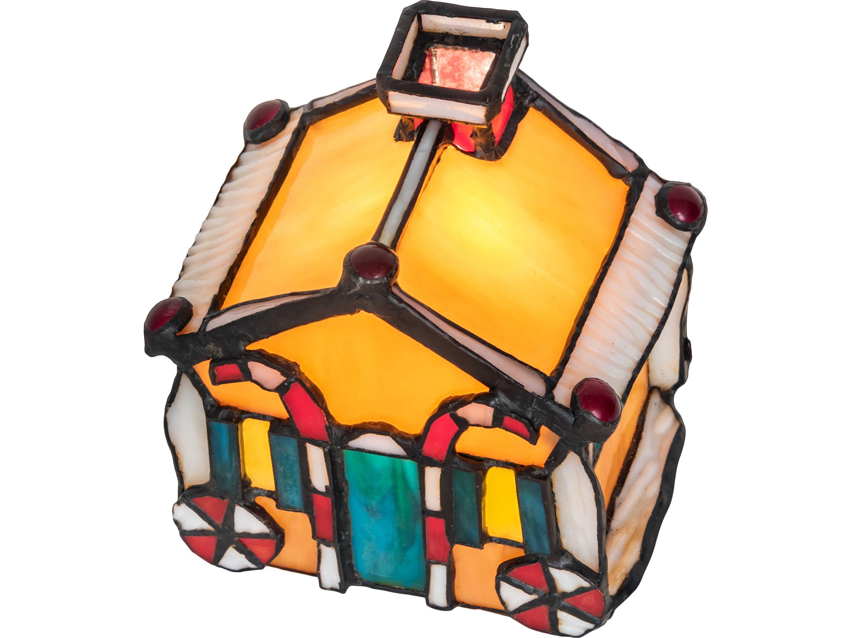Meyda Gingerbread House Brass Table Lamp
