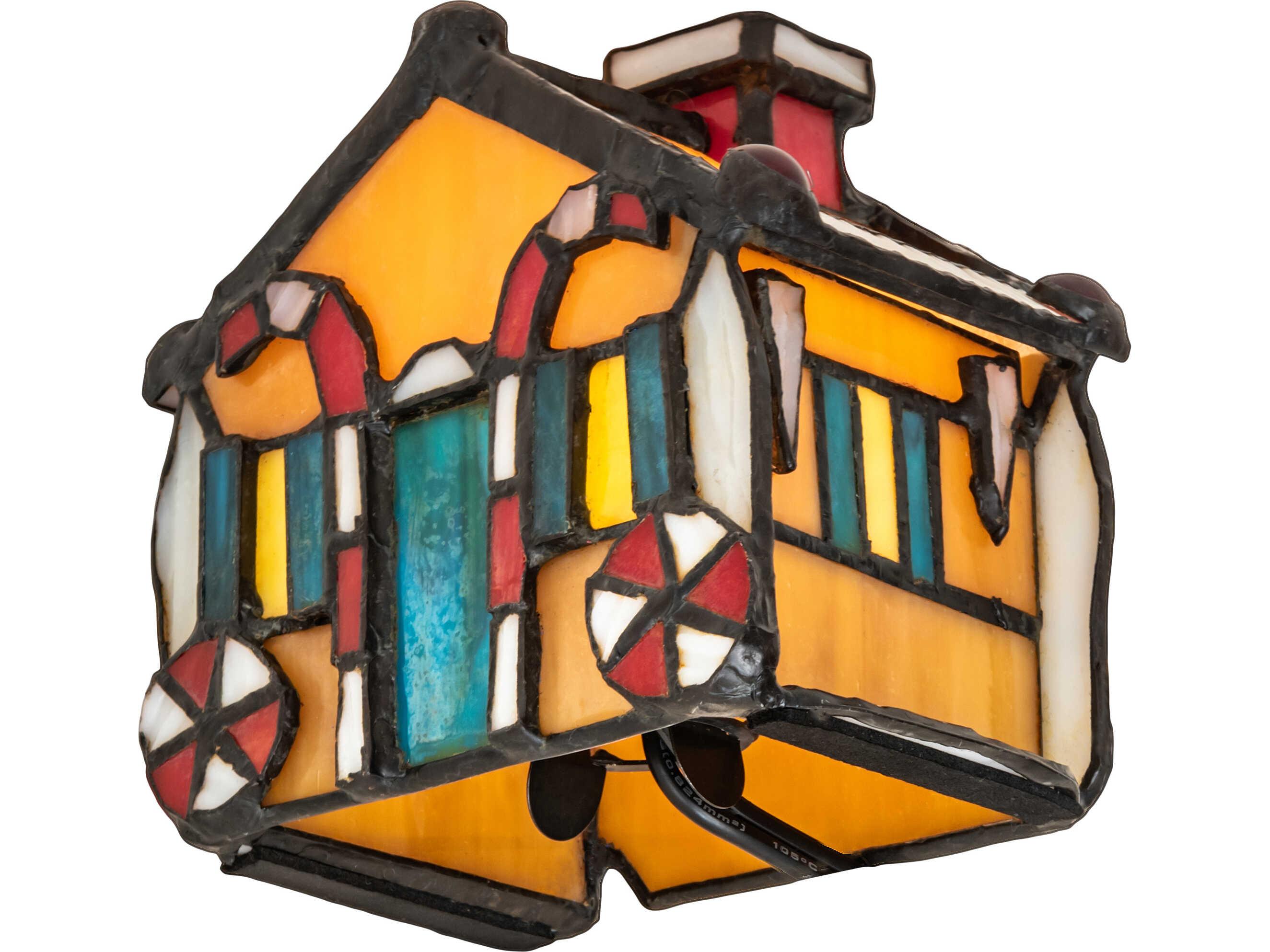 Meyda Gingerbread House Brass Table Lamp