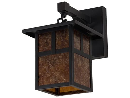 Meyda Hyde Park T Mission 1-Light Brown Glass Wall Sconce