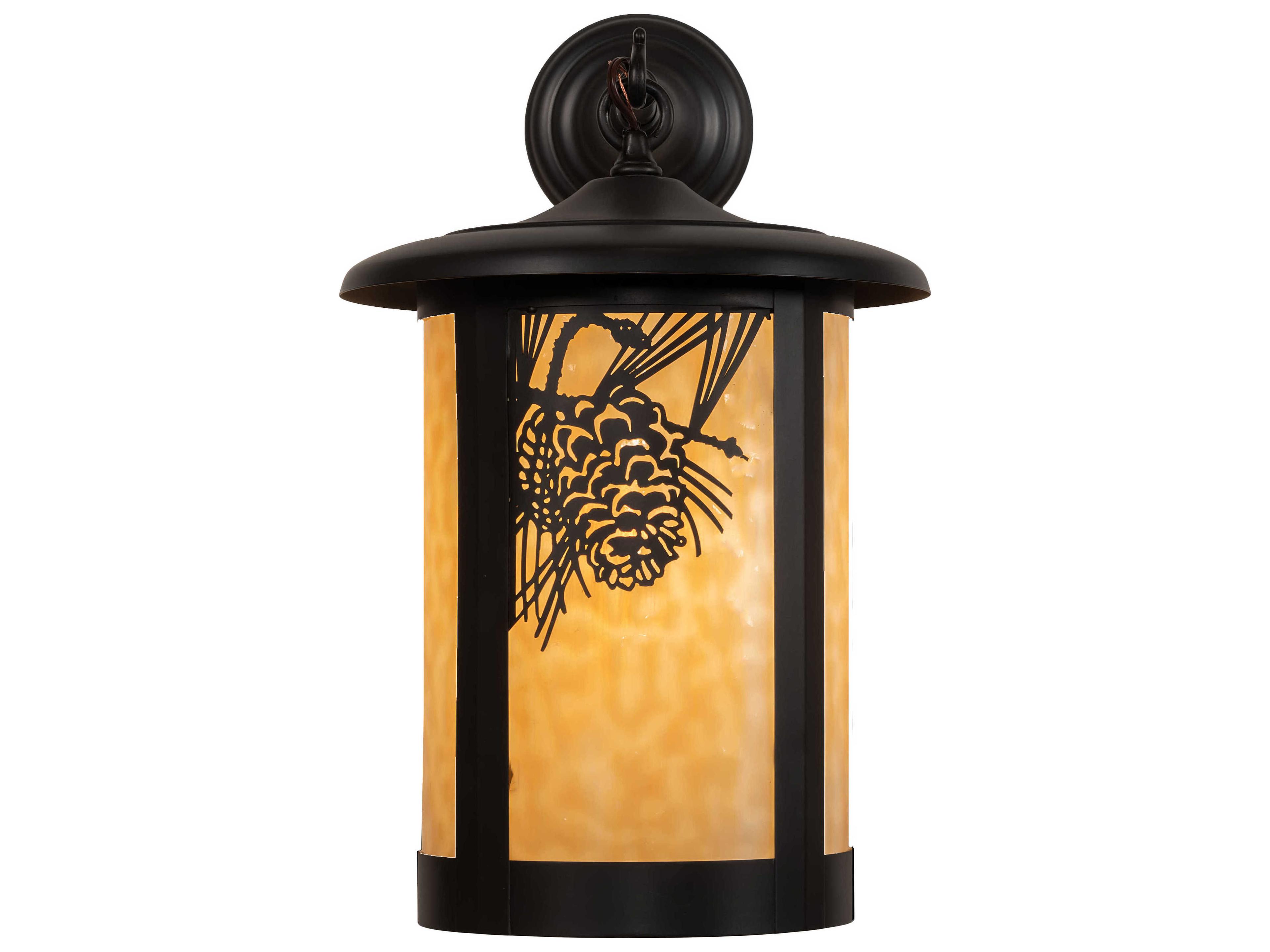 Meyda Fulton 1 - Light Glass Rustic Lodge Outdoor Wall Light