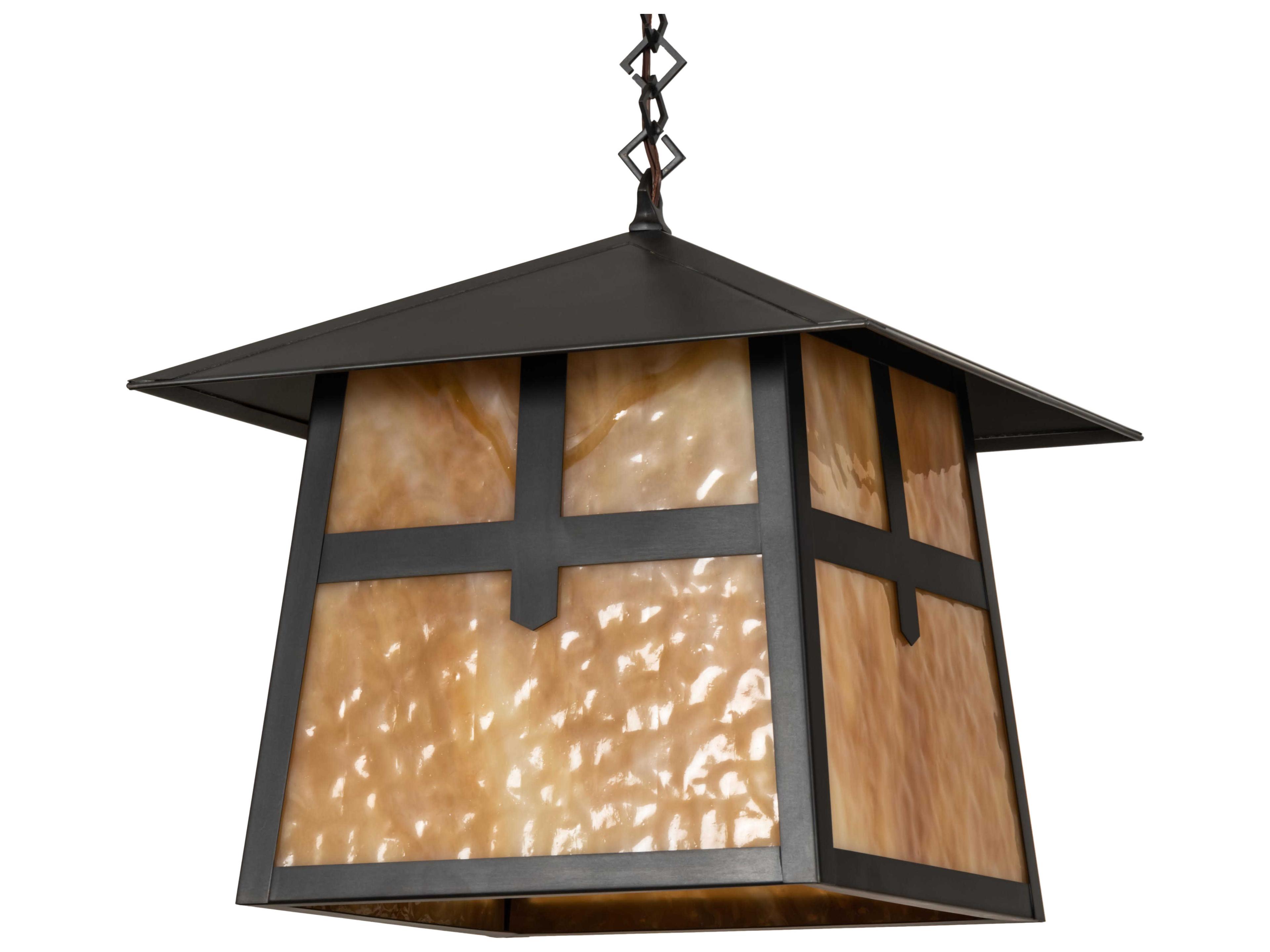 Meyda Stillwater Cross Mission 1 - Light Glass Outdoor Hanging Light