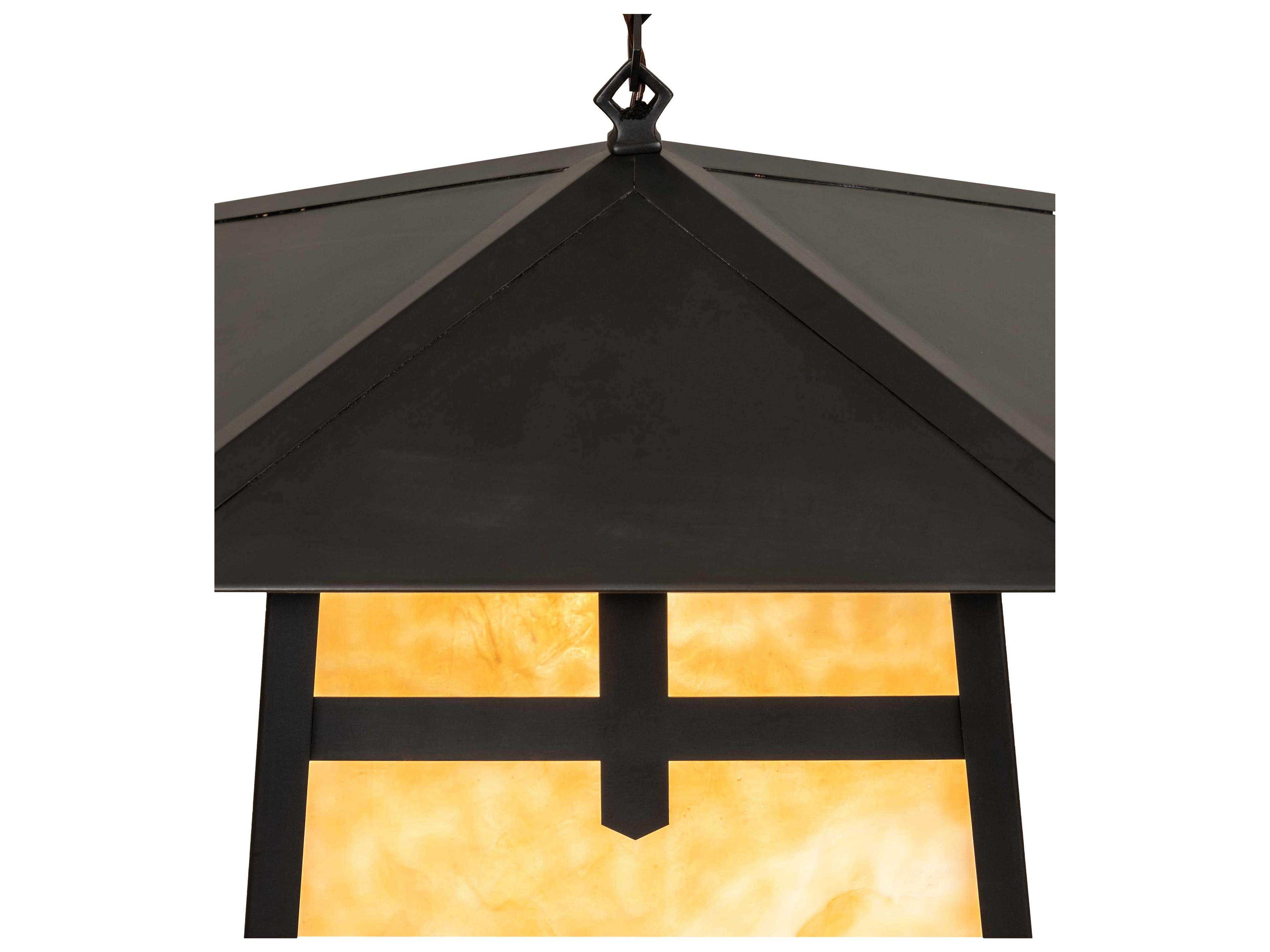 Meyda Stillwater Cross Mission 1 - Light Glass Outdoor Hanging Light