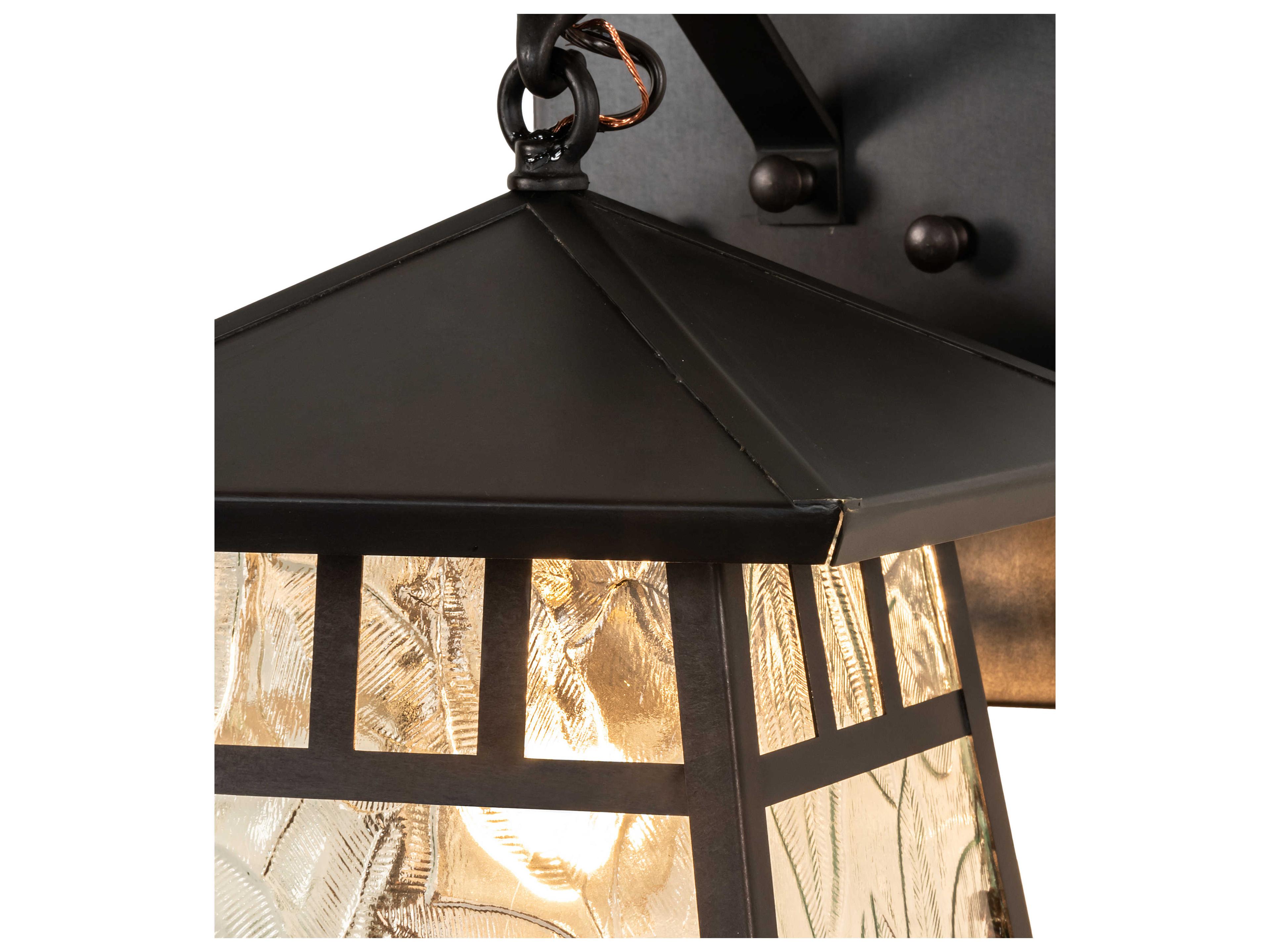 Meyda Stillwater Double Bar Mission 1 - Light Glass Outdoor Wall Light