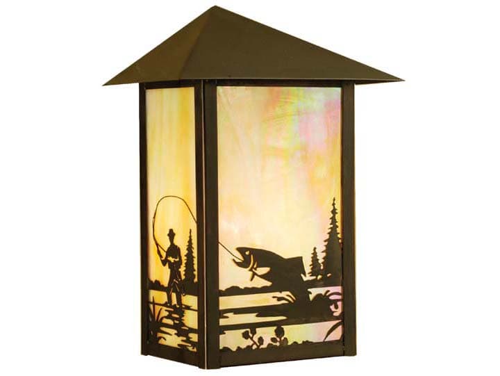Meyda Seneca Fly Fishing Creek 1 - Light Outdoor Wall Light